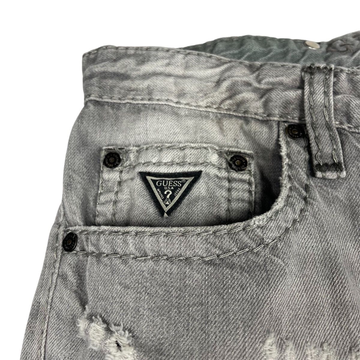 Guess Guess LA Premium Distressed Denim Jeans Size US 34 / EU 50 - 7 Thumbnail