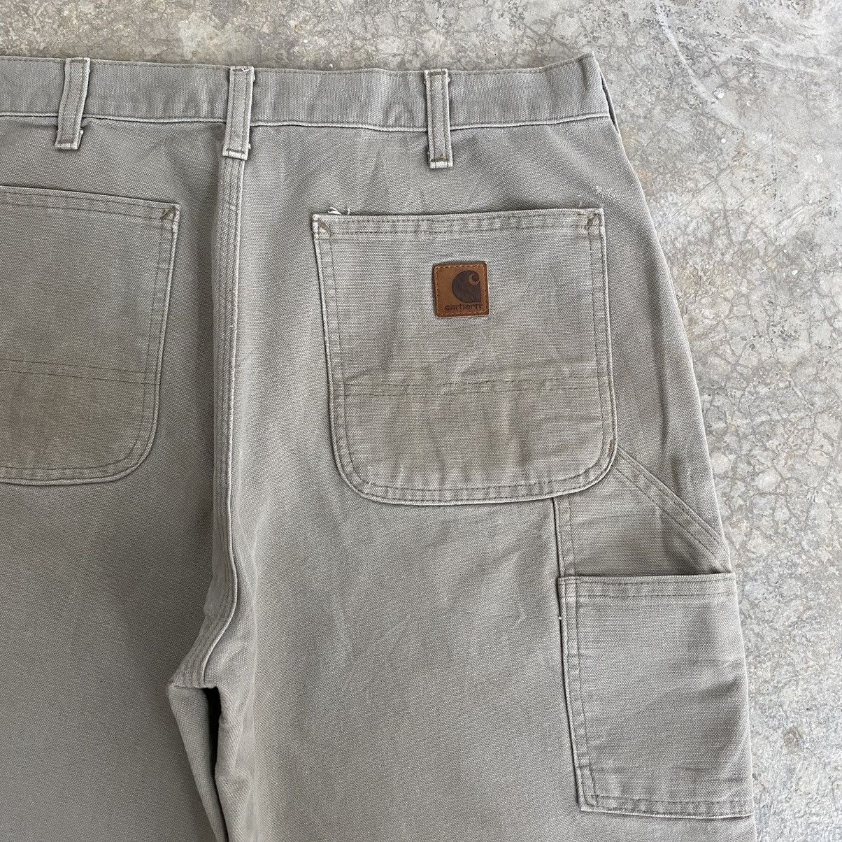 Carhartt Vintage Carhartt Desert Grey Carpenter Workwear Pants Size US 33 - 20 Thumbnail