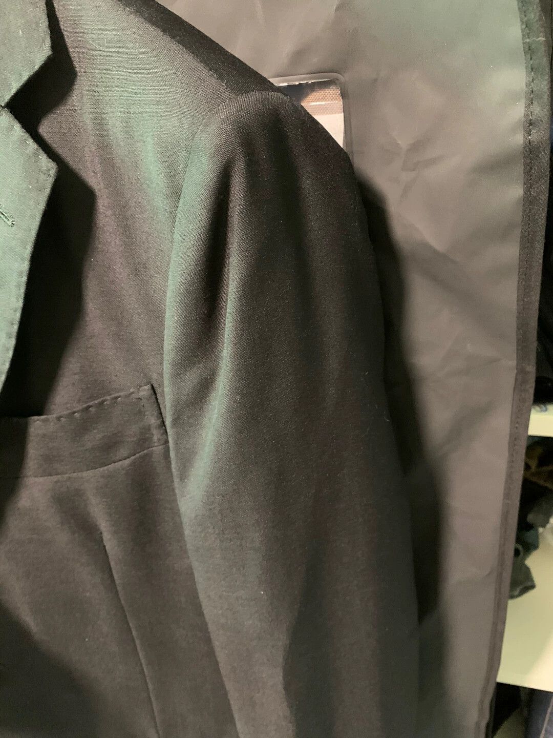 Other Pitt 46 7R Neapolitan Black Mohair Wool Suit Size 46R - 4 Thumbnail