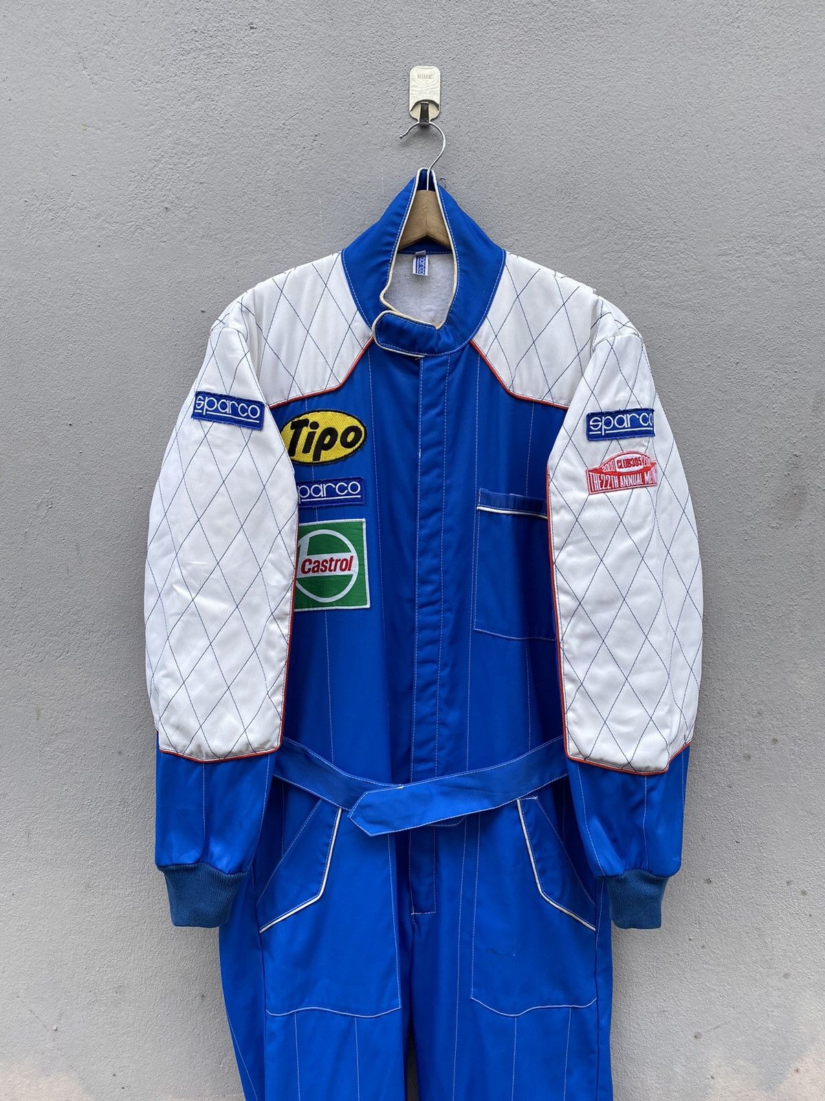 Vintage 🔥RARE🔥 Vintage SPARCO Racing Kart Suit Royal Blue/White Size US 36 / EU 52 - 5 Thumbnail
