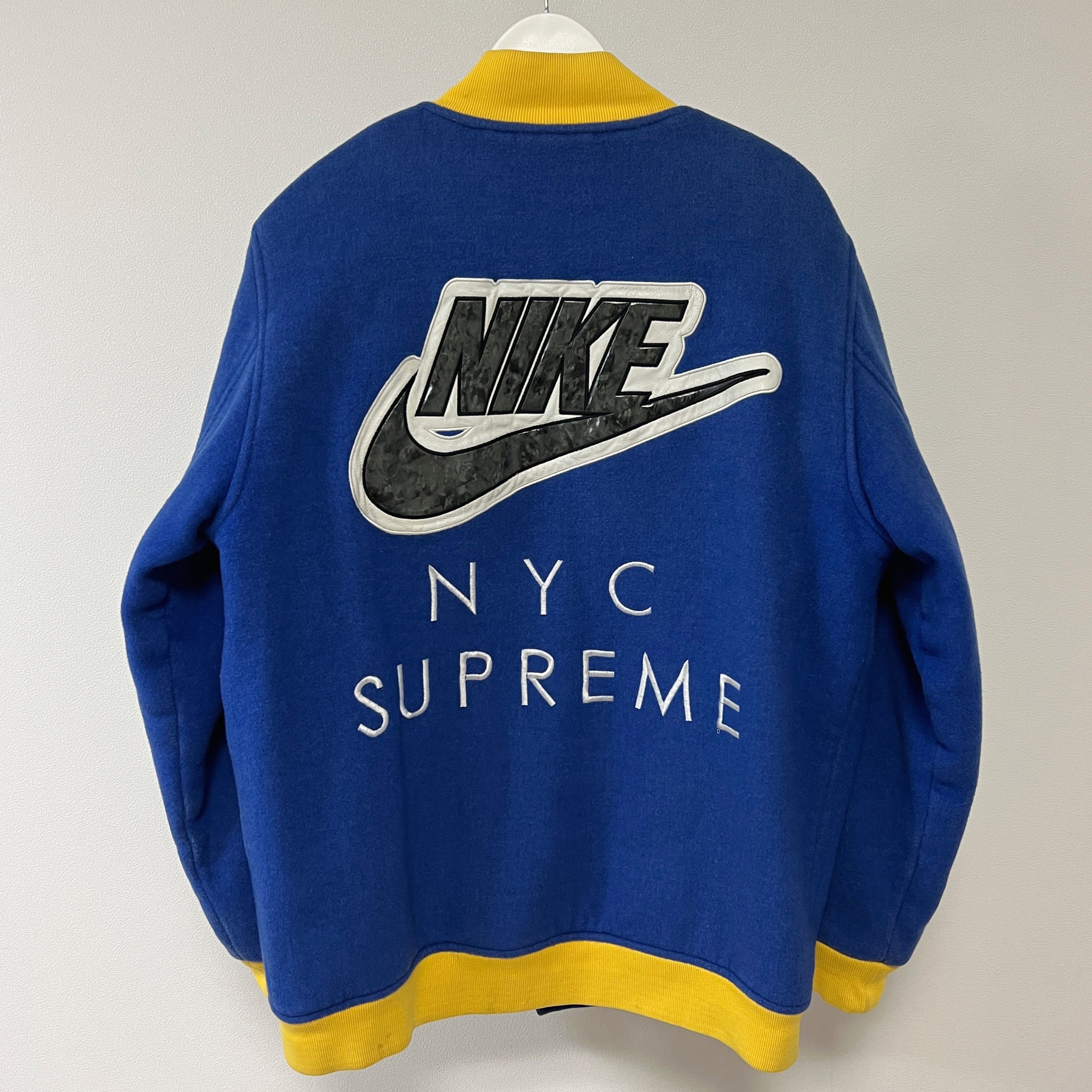 Nike × Supreme Supreme Nike SB Varsity Jacket Blue 2007 Size US XL / EU 56 / 4 - 2 Thumbnail