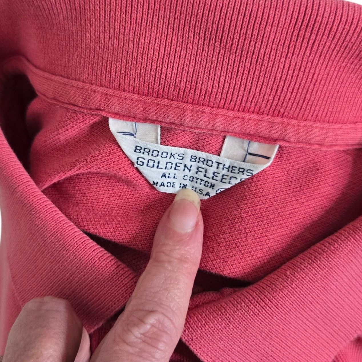 Nike Brooks Brothers Mens Polo Shirt Large Golden Fleece Salmon Size US L / EU 52-54 / 3 - 8 Thumbnail