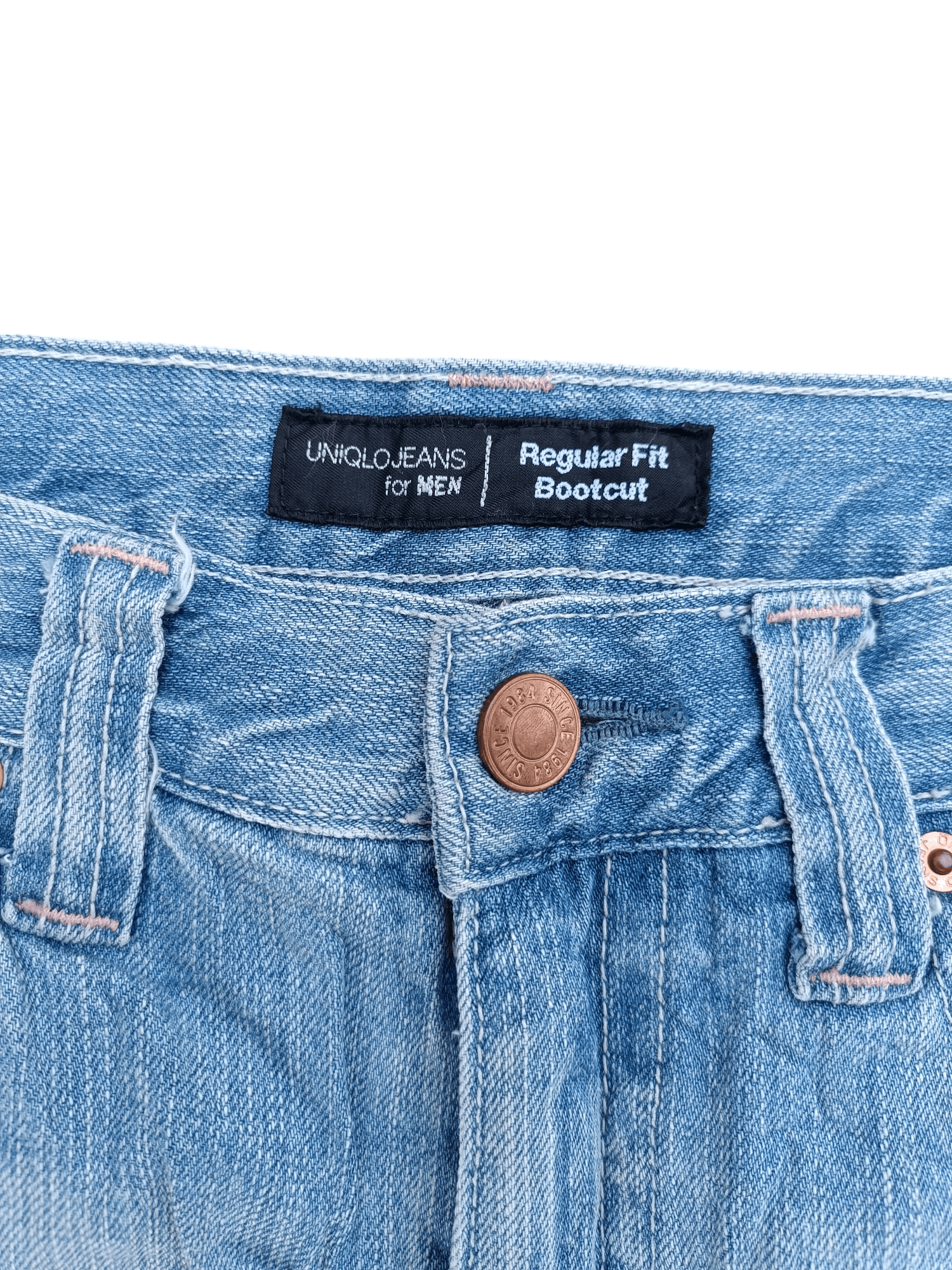 Japanese Brand 💥 Vintage 90s Style Uniqlo Washed Regular Fit Bootcut Jeans Size US 30 / EU 46 - 9 Thumbnail
