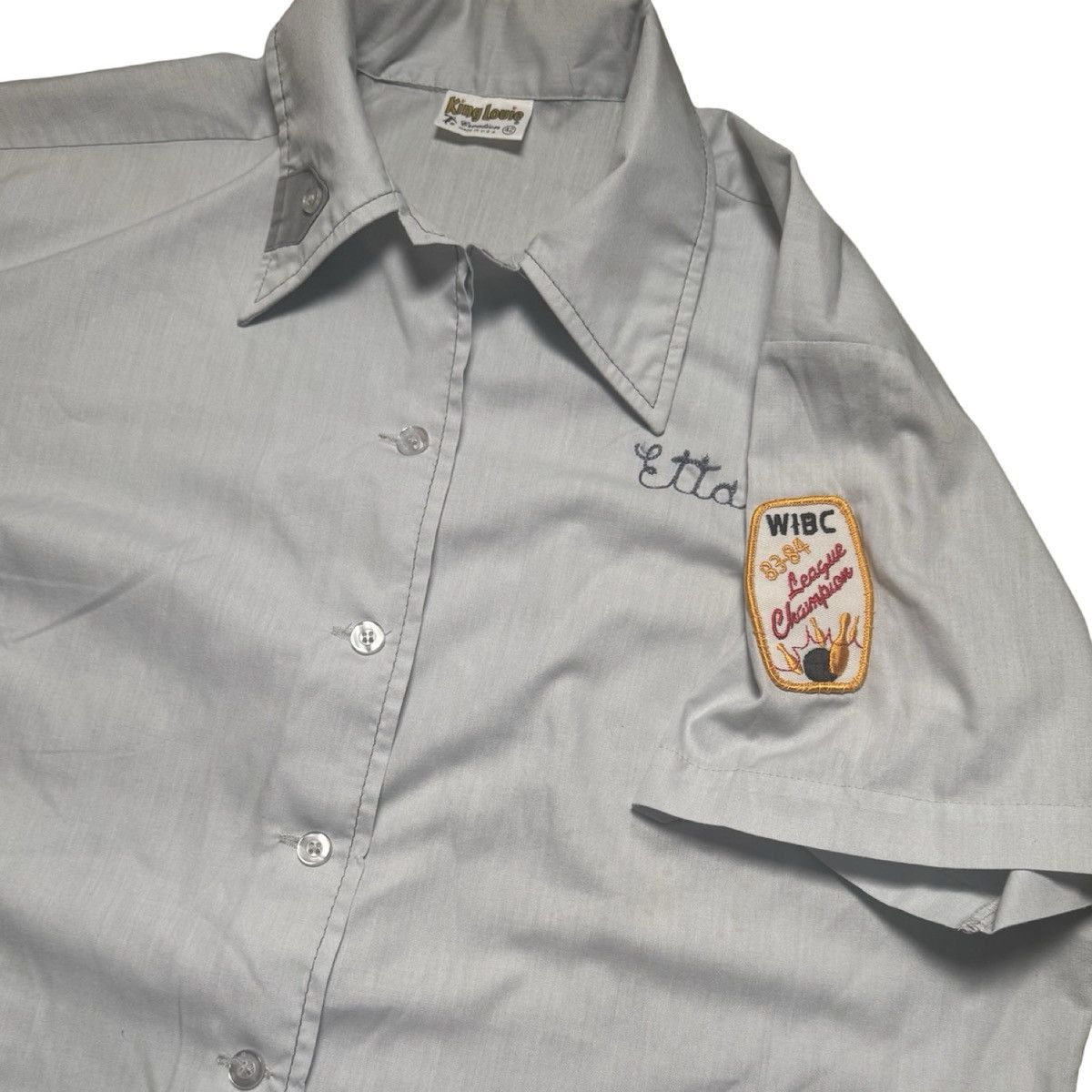 Other Vintage 80s’s Chain Stitch Bowling Shirt Champions Etta 42 Size L / US 10 / IT 46 - 6 Thumbnail