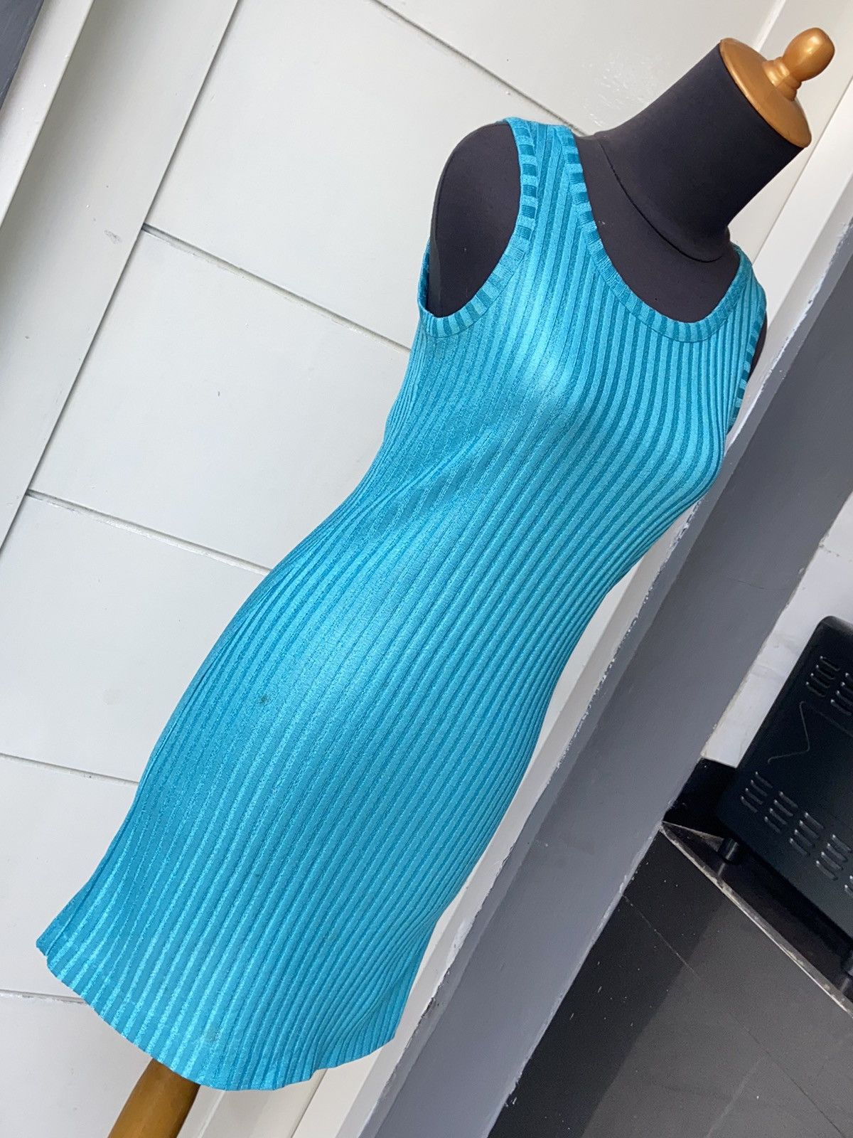 Balenciaga BALENCIAGA Blue Knit Dress Size S / US 4 / IT 40 - 15 Thumbnail