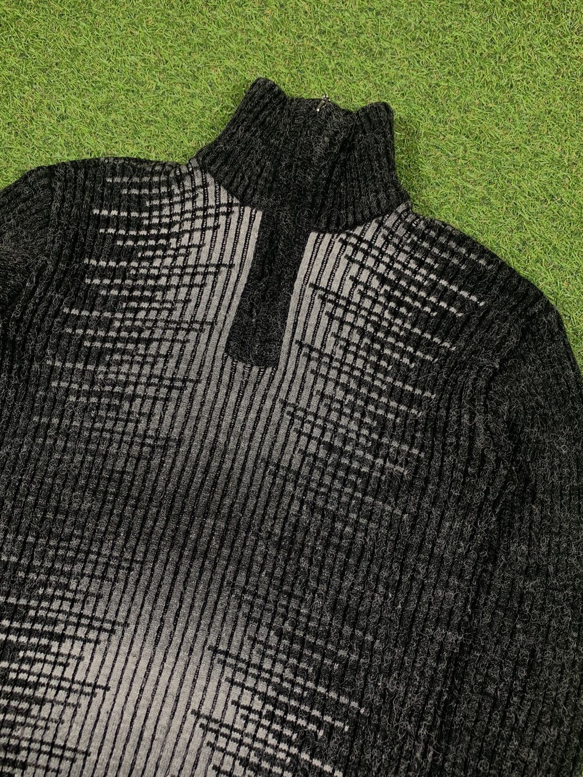 Japanese Brand Vintage 90s Avant Garde 1/4 zip sweater opium style Size US XL / EU 56 / 4 - 2 Thumbnail