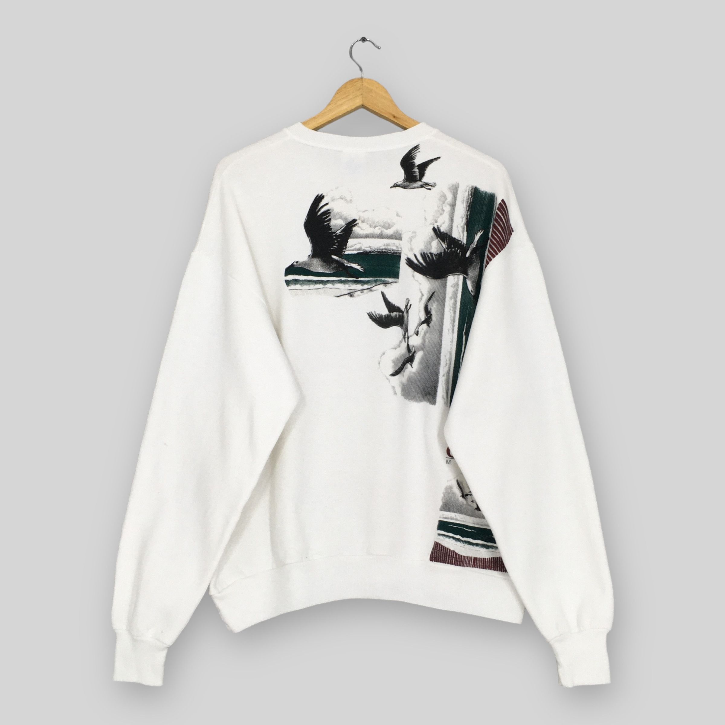 Habitat Vintage 90s Birds Wildlife Ocean City Sweatshirt Large Size US L / EU 52-54 / 3 - 8 Thumbnail