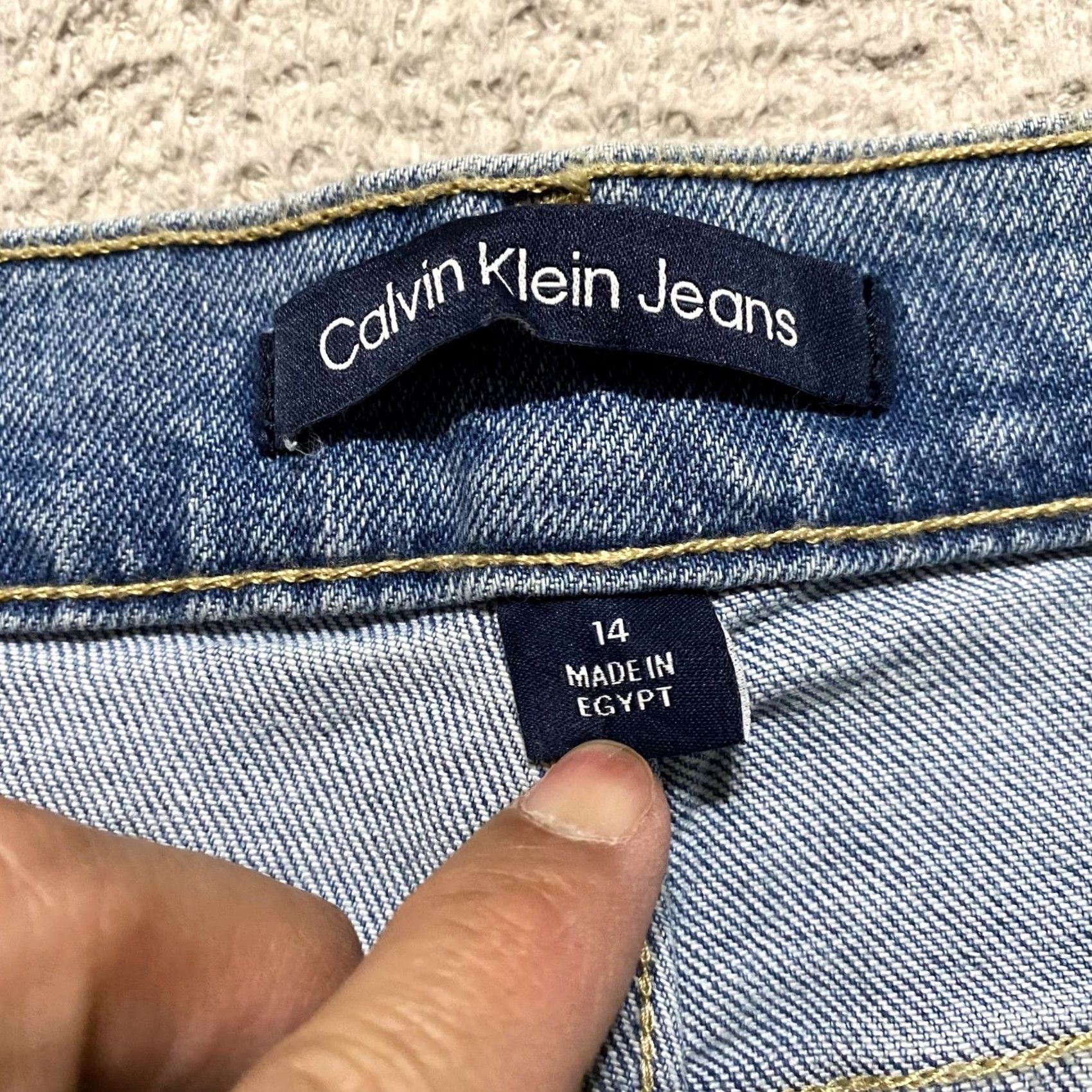 Calvin Klein Calvin Klein Jeans Blue Denim 14 Womens Straight 26in Inseam Medium Wash Regular Fit 5-Pocket Denim NWT Jeans Size 36" / US 14 / IT 50 - 3 Thumbnail