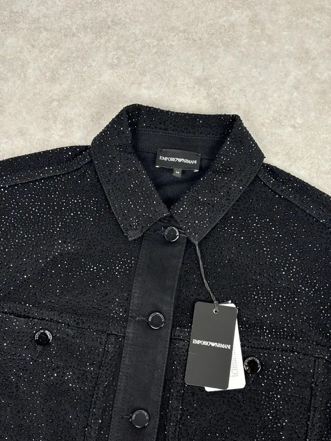 Emporio Armani SS2023 Emporio Armani Black Denim Multi-Pocket Denim Jacket Size M / US 6-8 / IT 42-44 - 5 Thumbnail