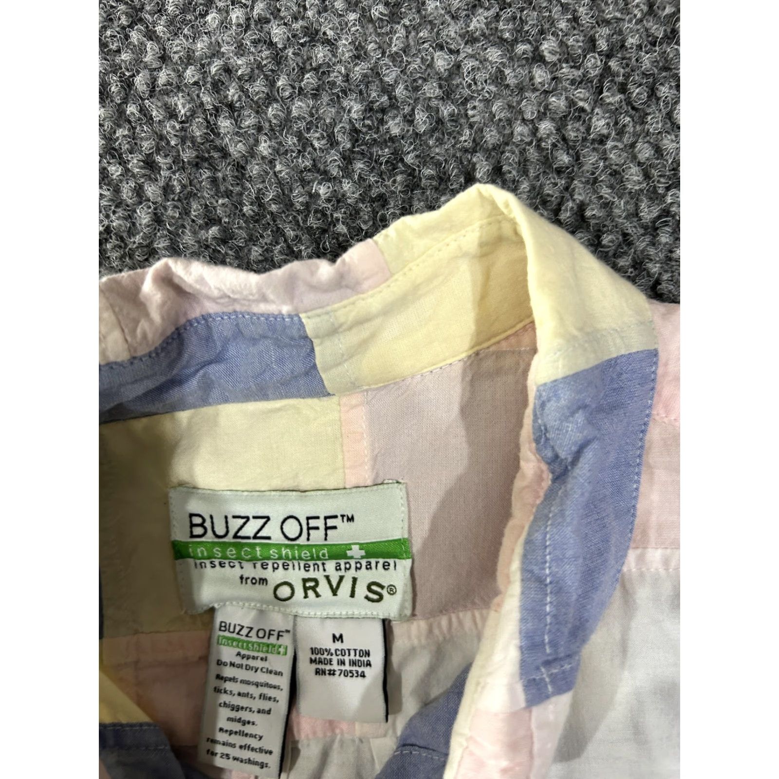 Orvis Orvis Buzz Off Shirt Mens Medium Multicolor Patchwork Long Sleeve Insect Shield Button-Up Outdoor Casual Camp Hiking Size US M / EU 48-50 / 2 - 5 Thumbnail