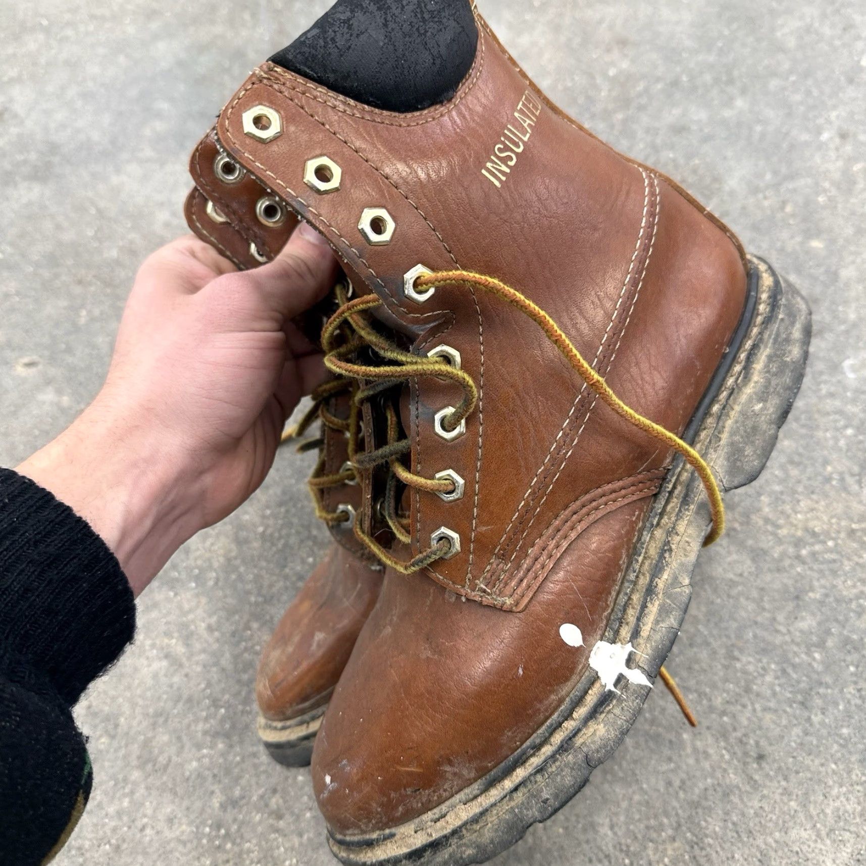 Vintage VINTAGE Ramrods Insulated Mens Brown Leather Work Boot Size 7 Size US 6 / EU 39 - 7 Thumbnail
