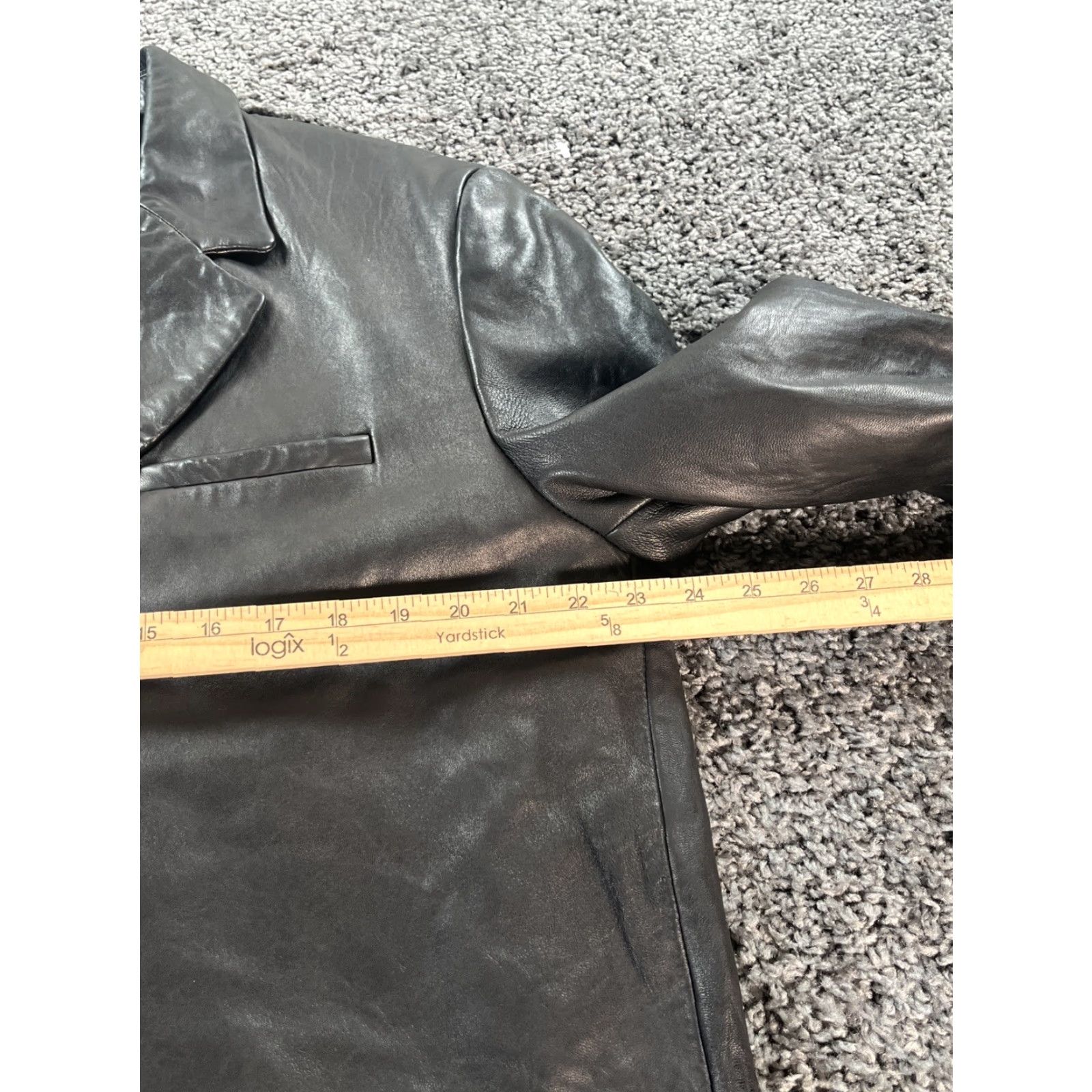 Vintage VINTAGE Couture by J. Park Leather Jacket Mens L Black Button 90s Jacket Size US L / EU 52-54 / 3 - 3 Thumbnail