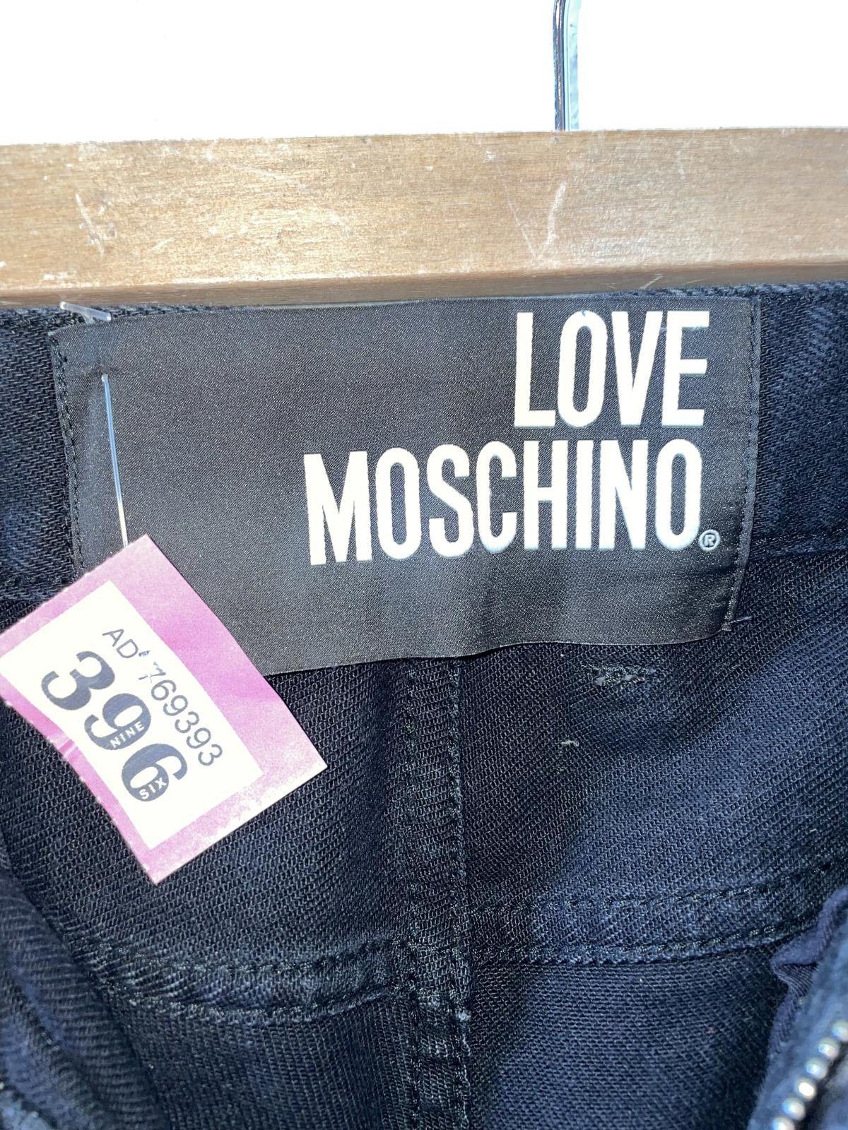 Designer Love Moschino Distressed Black Jeans Size US 40 / EU 56 - 2 Thumbnail