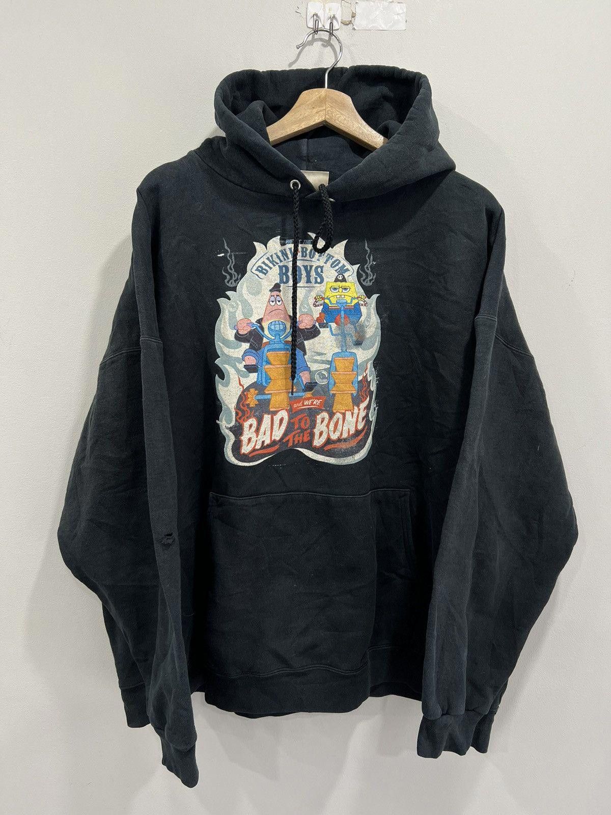 Vintage Vintage Y2K Spongebob Bikini Bottom Bad to Bone hoodie xxl Size US XXL / EU 58 / 5 - 1 Thumbnail