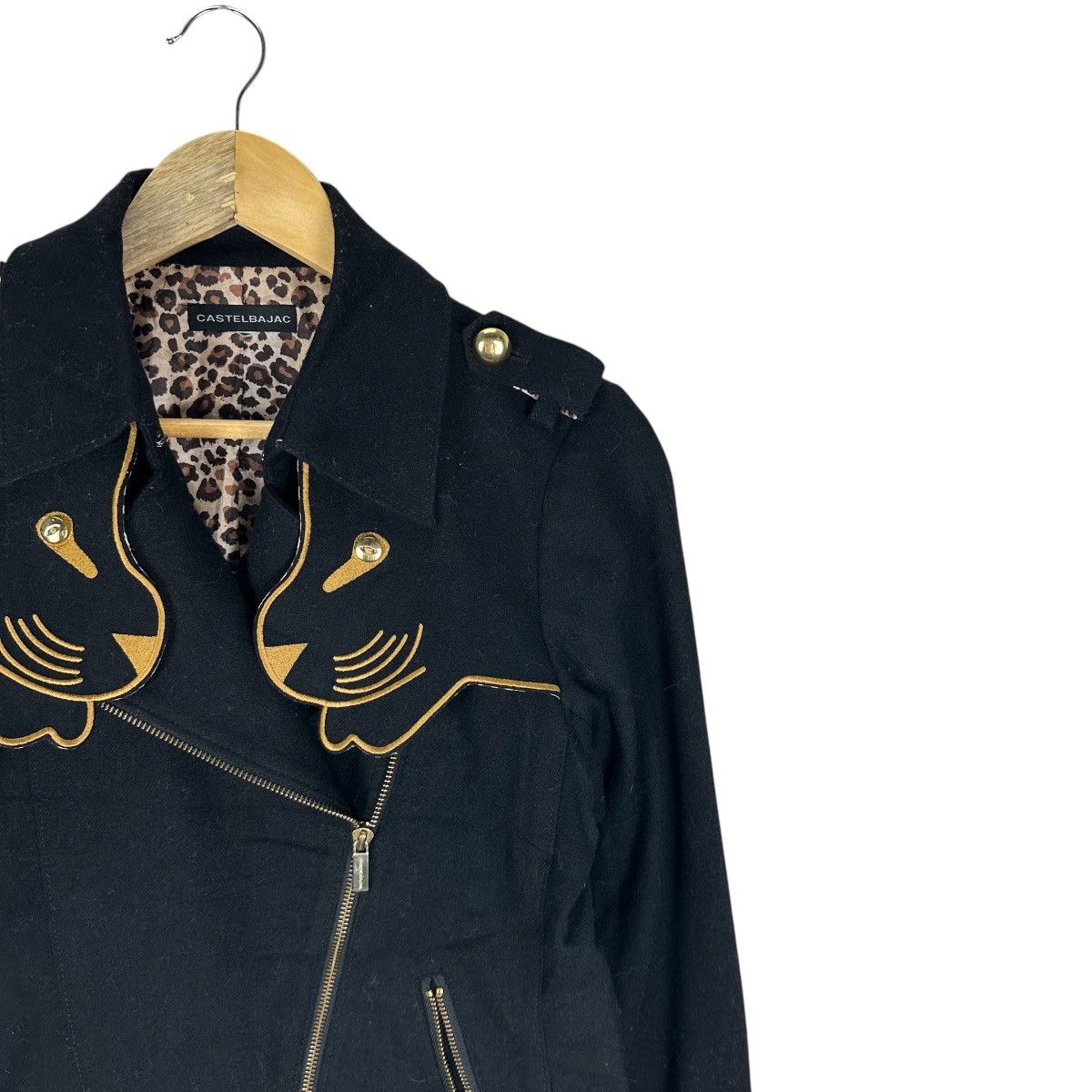 Jean Charles De Castelbajac CASTELBAJAC WOOL DOUBLE COLLAR LEOPARD JACKET Size S / US 4 / IT 40 - 3 Thumbnail