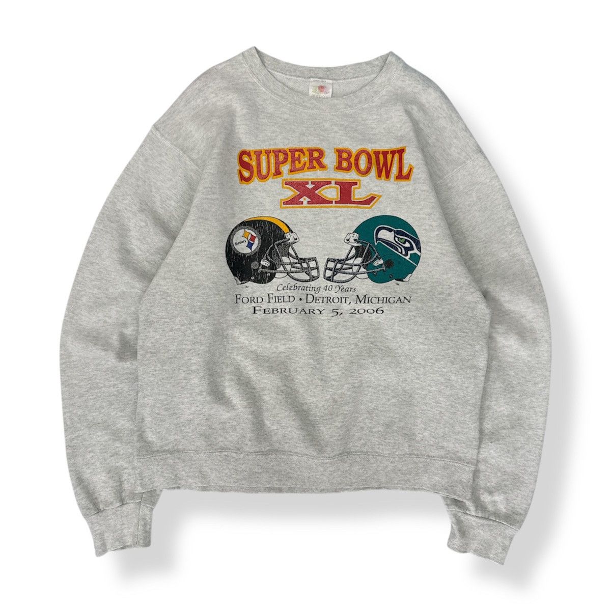 Fruit Of The Loom 🔥 Y2K Super Bowl XL Steelers Vs Seahawks American Sportwear Size US M / EU 48-50 / 2 - 2 Thumbnail