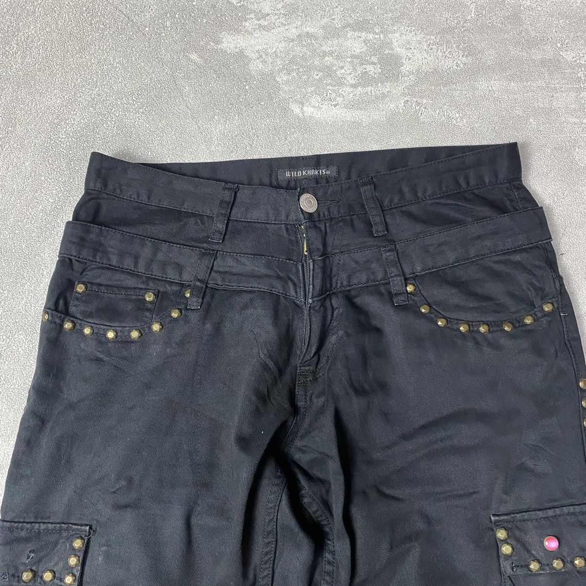 14th Addiction × If Six Was Nine × Japanese Brand Wild Khakis Double Waist Studed Cargo Pants Size US 32 / EU 48 - 3 Thumbnail