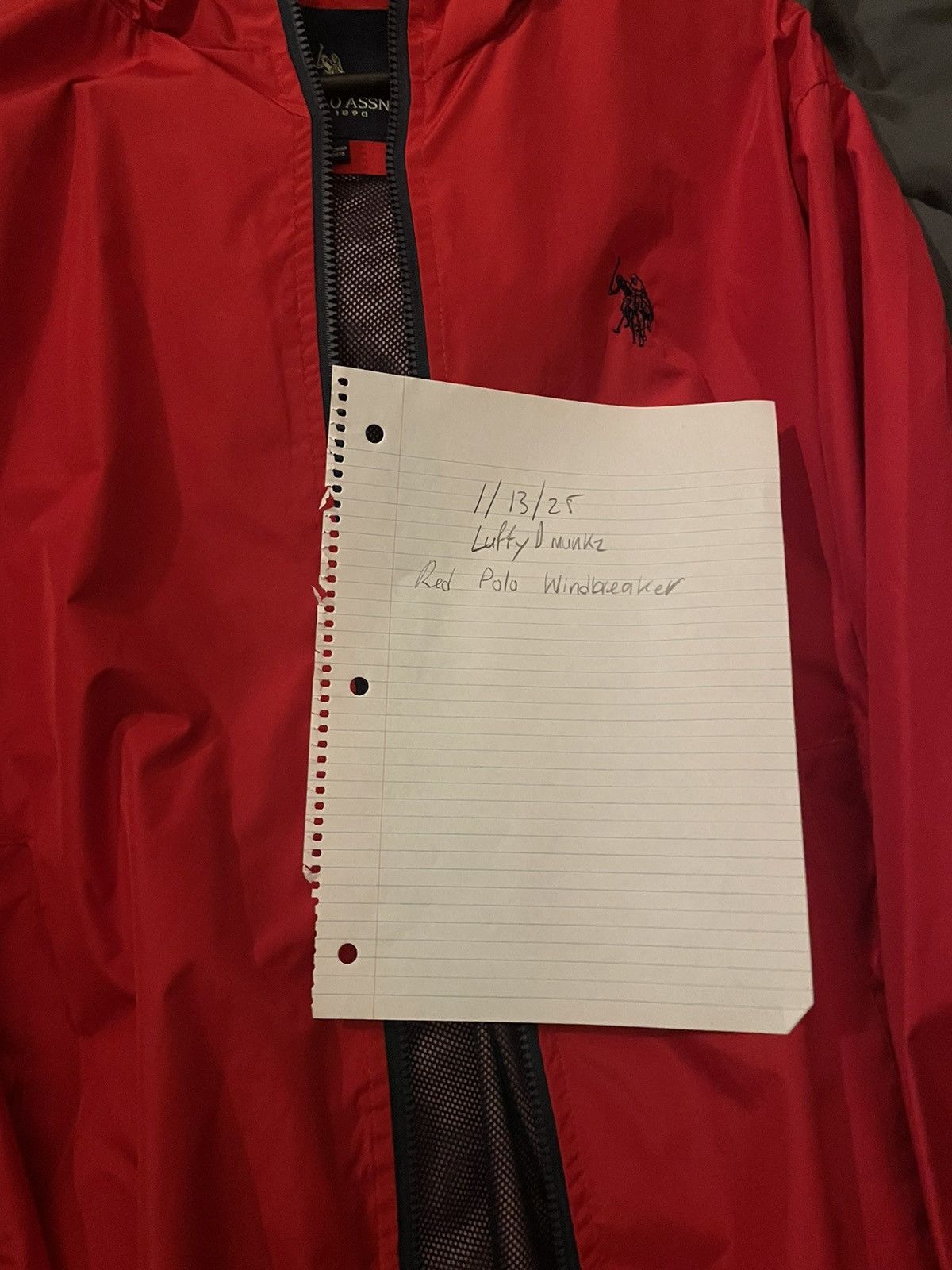 U.S. Polo Assn. Red Polo Windbreaker Size US L / EU 52-54 / 3 - 2 Thumbnail