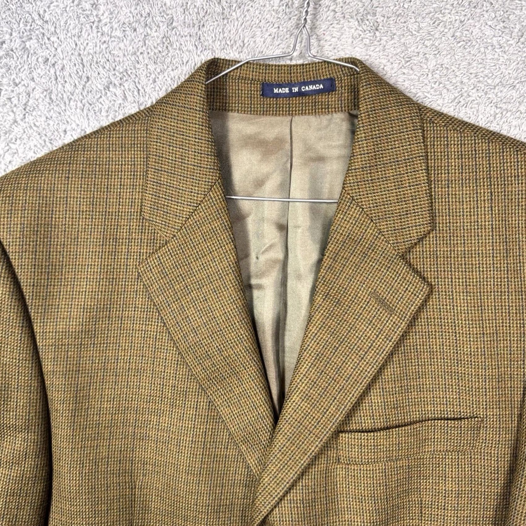 Ralph Lauren Ralph Lauren Blazer Mens 40R Lambswool 3 Button Houndstooth Size 40R - 2 Thumbnail