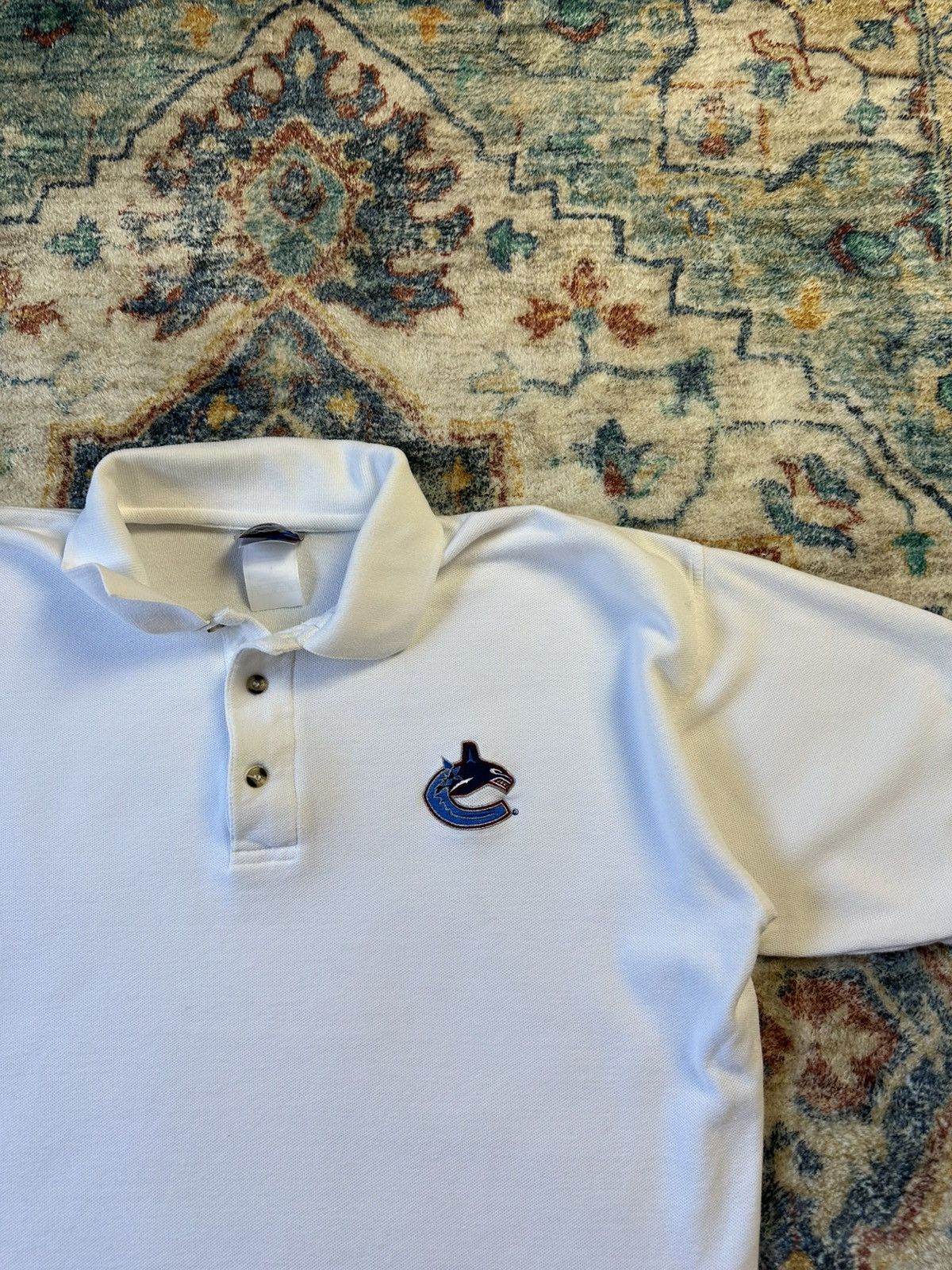 NHL Vintage NHL Vancouver Canucks Polo Shirt Size XL Size US XL / EU 56 / 4 - 4 Thumbnail