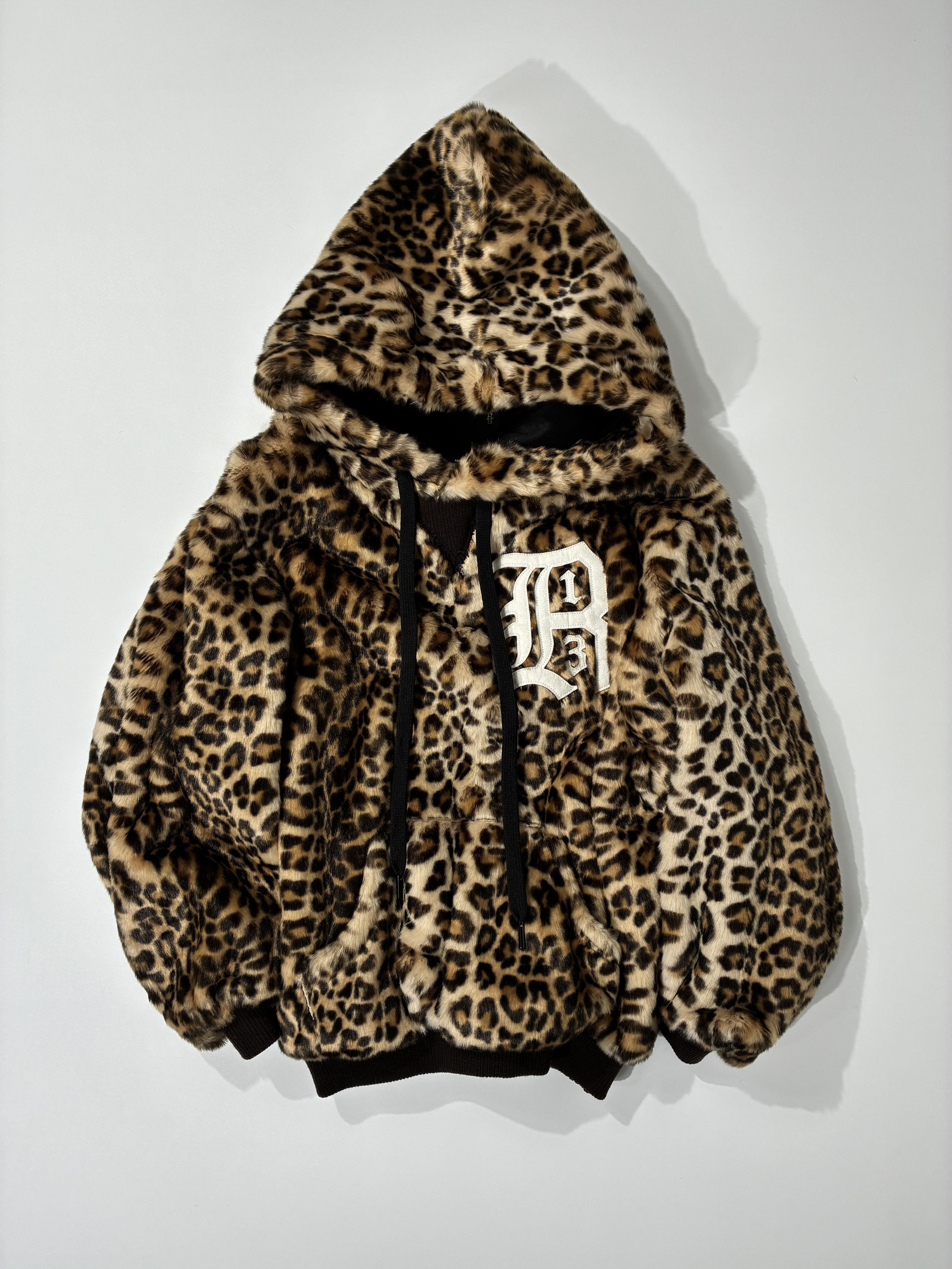R13 R13 FAUX FUR LEOPARD OVERSIZED POPOVER HOODIE XXSsize Size XXS / US 00 / IT 34 - 1 Thumbnail