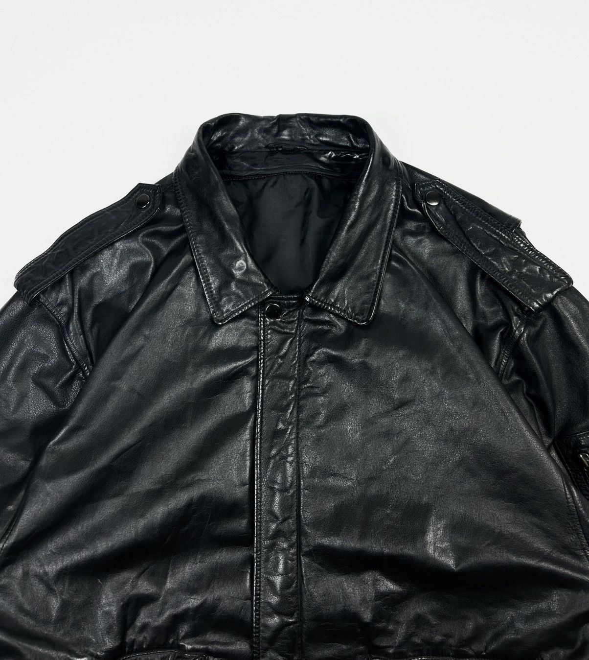 Avirex × Belstaff × Harley Davidson Vintage Leather Bomber Jacket Frey made in Korea Size US XL / EU 56 / 4 - 4 Thumbnail
