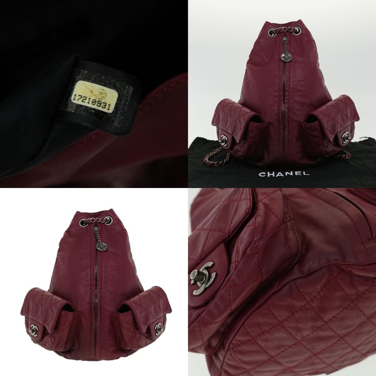 Chanel Chanel Matelasse Chain Backpack Lamb Skin Bordeaux CC Size ONE SIZE - 5 Thumbnail