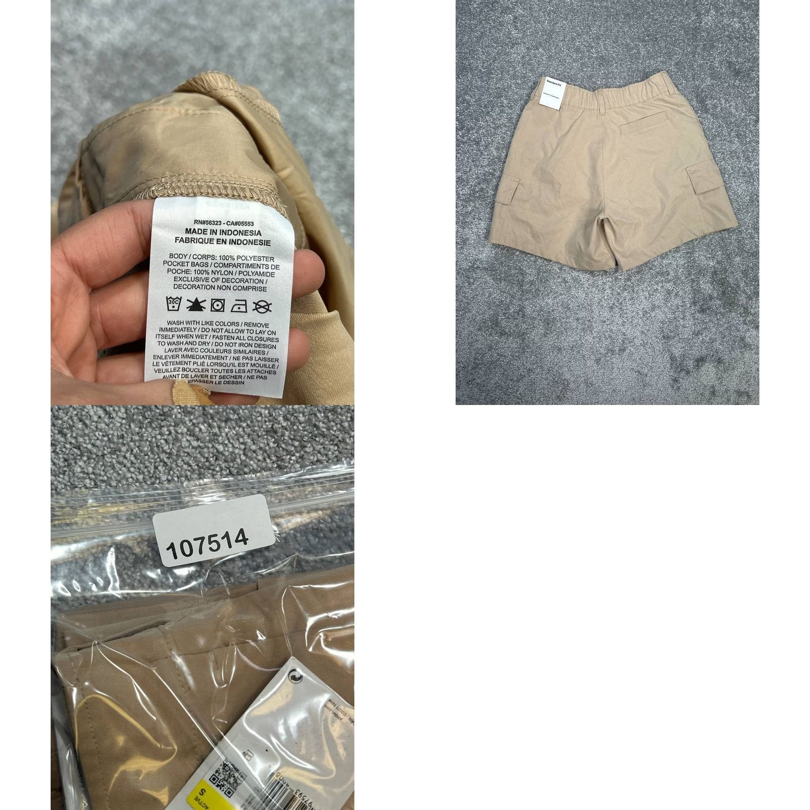 Jordan Brand Air Jordan Cargo Shorts Womens Small Beige Regular Fit Flight Jumpman Logo Shorts Size 28" / US 6 / IT 42 - 9 Thumbnail