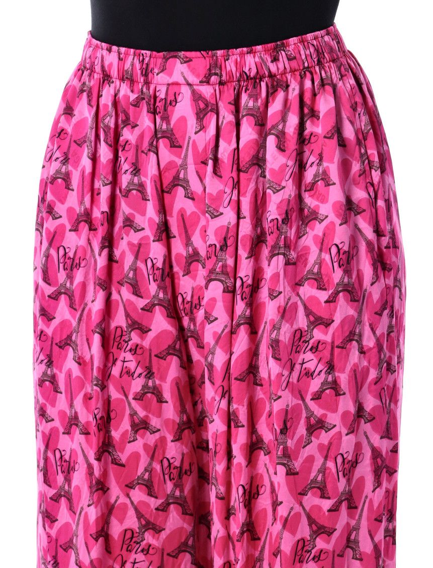 Balenciaga o1srvl11e1125 Paris Pink Pyjama Pants in Pink Size 27" / US 4 / IT 40 - 2 Thumbnail