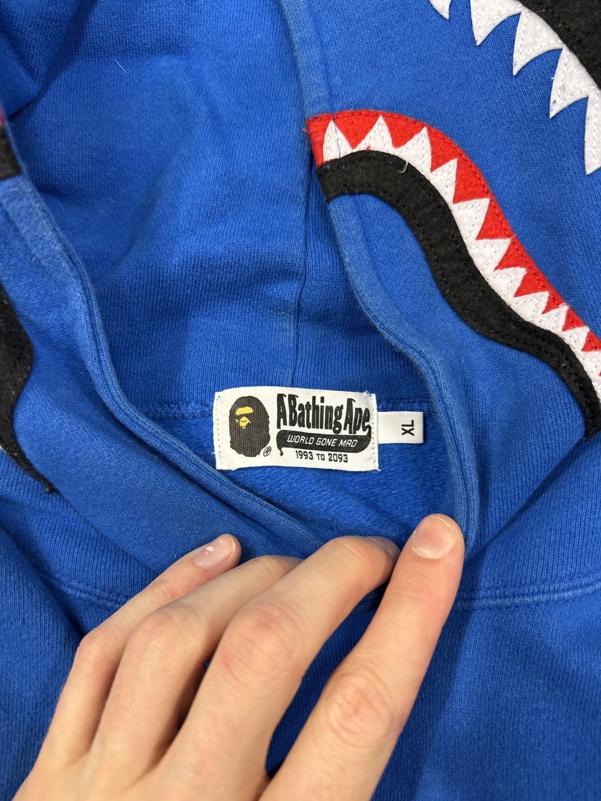 Bape Bape Shark Pullover Blue Size US XL / EU 56 / 4 - 4 Thumbnail