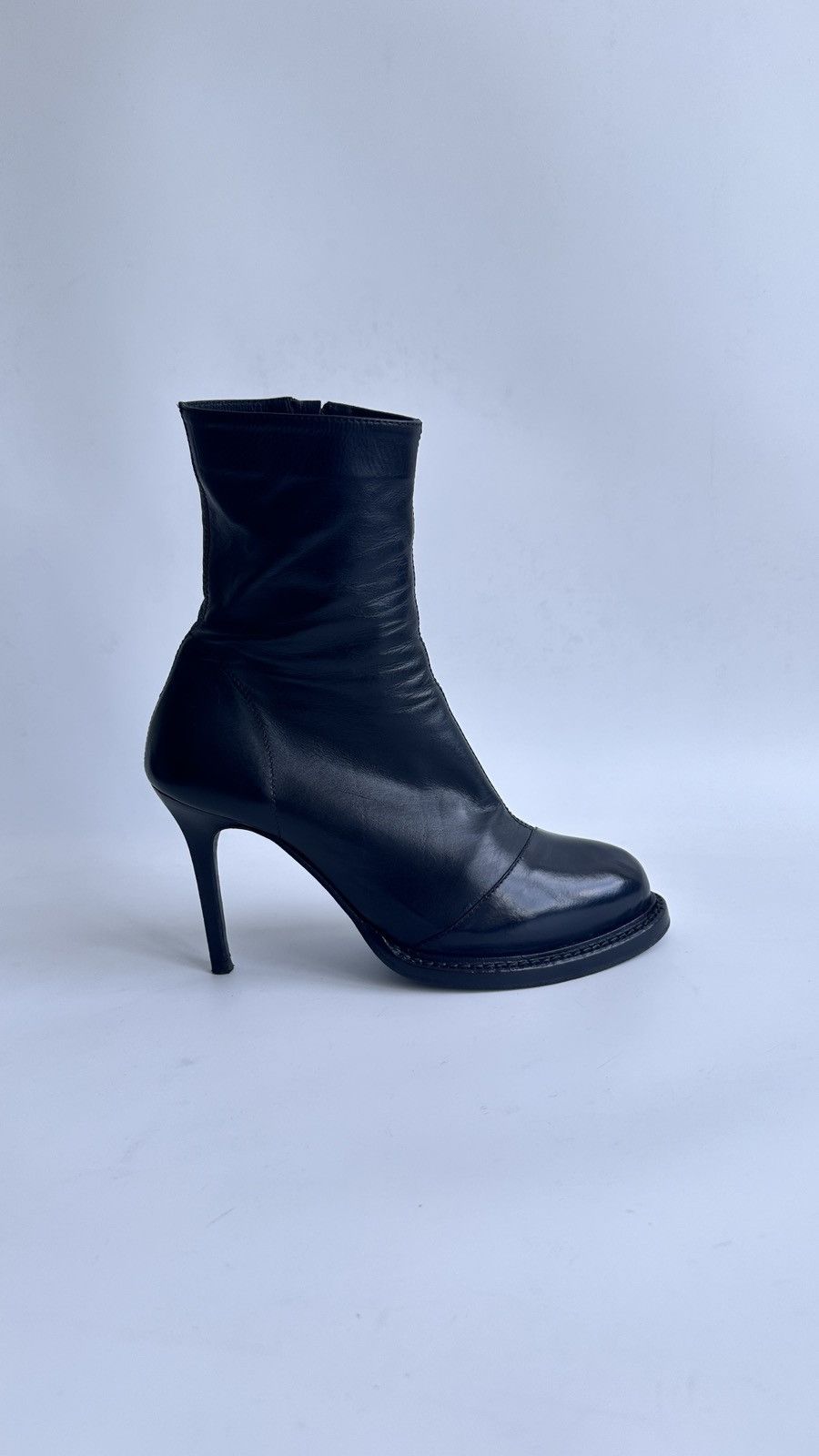Ann Demeulemeester Ann Demeulemeester Leather High Heel Boots Archive Goth Size US 7.5 / IT 37.5 - 15 Thumbnail