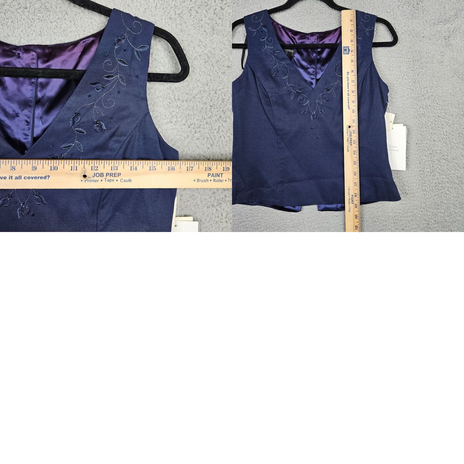 Vintage Scott Mcclintock Women's Navy blue Lined Top Button Back V-Neck Casual Blouse Size 4 NEW Size S / US 4 / IT 40 - 8 Thumbnail