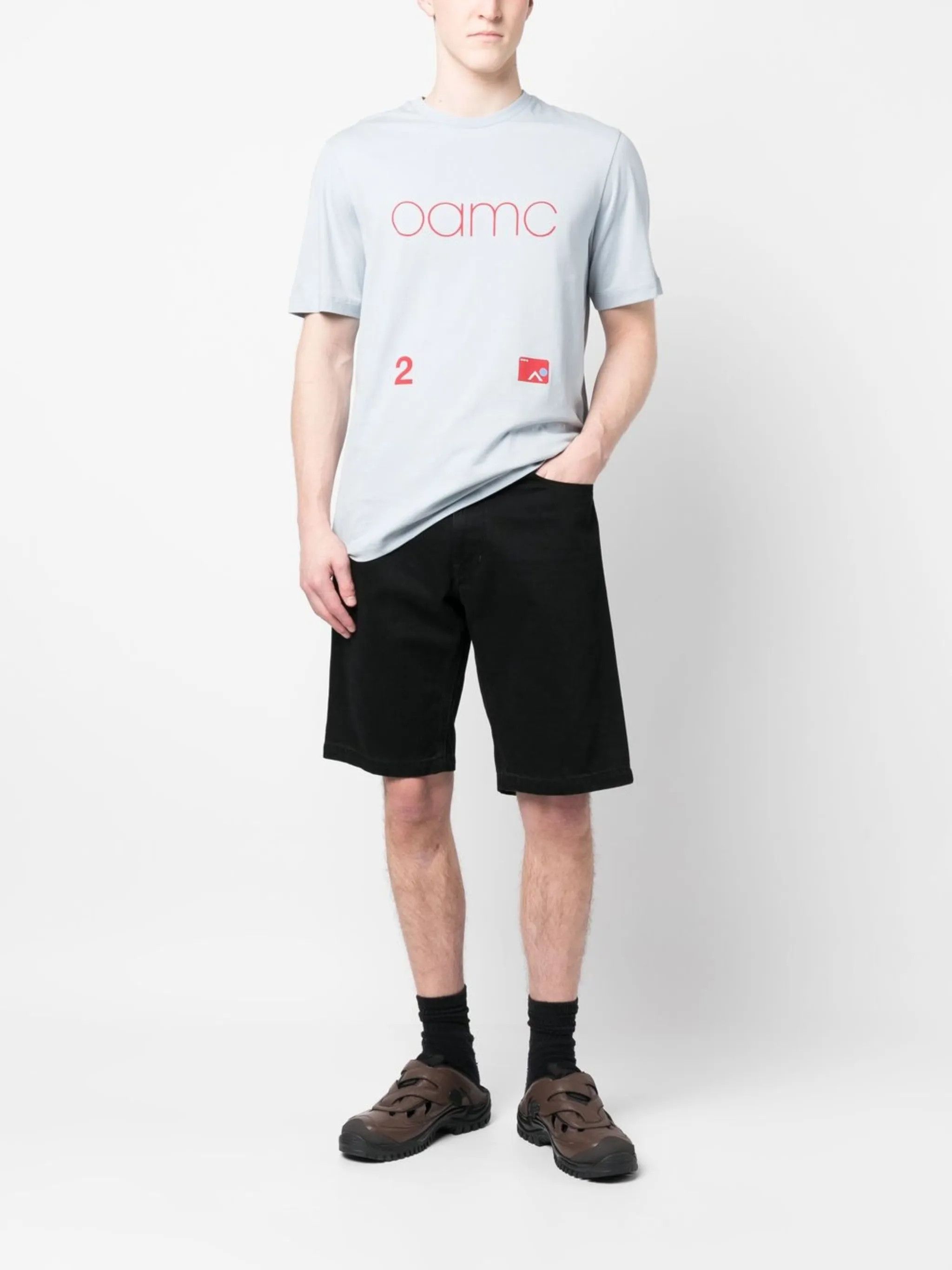 OAMC o1y0225 Logo Crewneck T-Shirt in Sky Blue Size US S / EU 44-46 / 1 - 5 Thumbnail