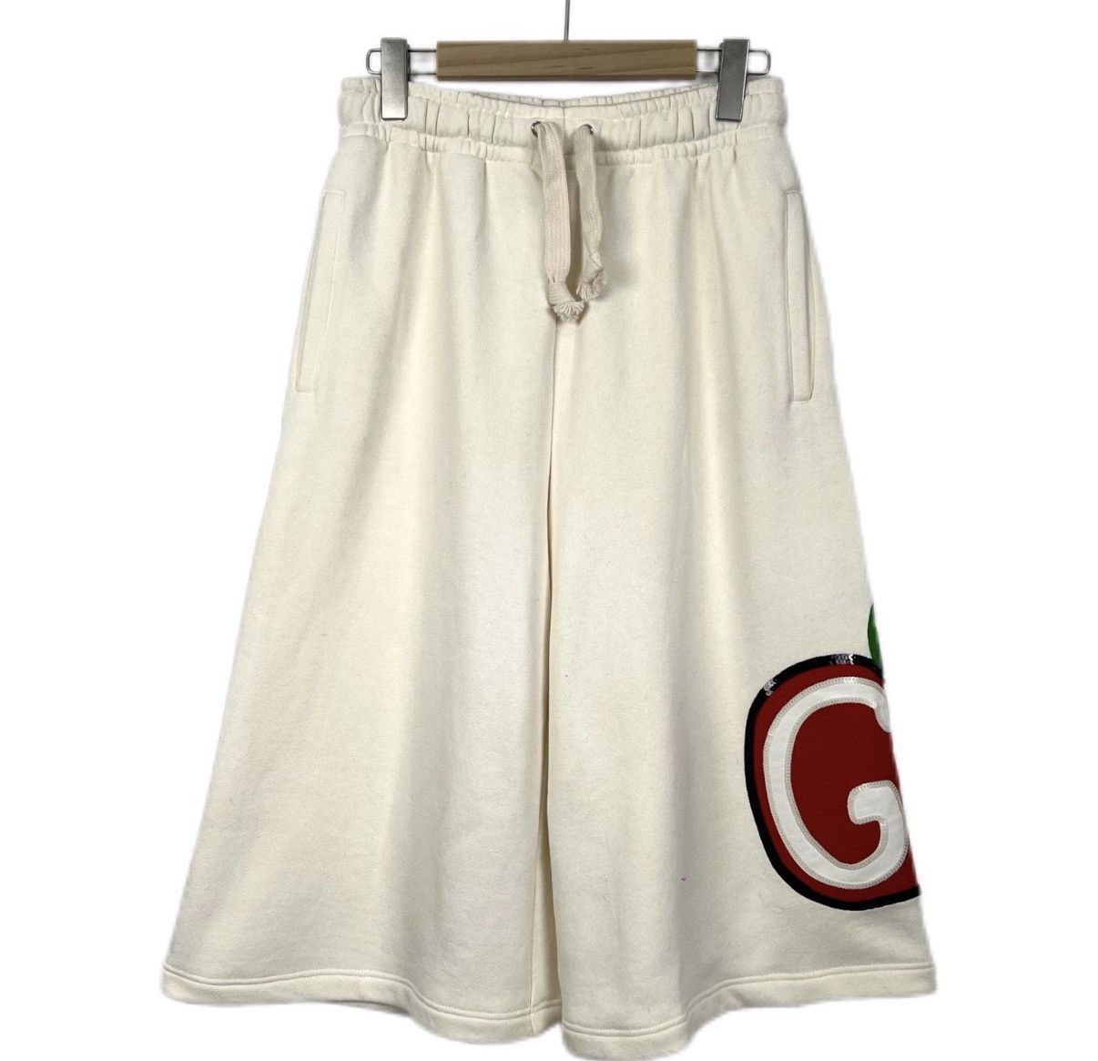 Gucci Gucci Off White Double G Sequin Apple Logo Cropped Pants K12 Size 27" / US 4 / IT 40 - 1 Thumbnail