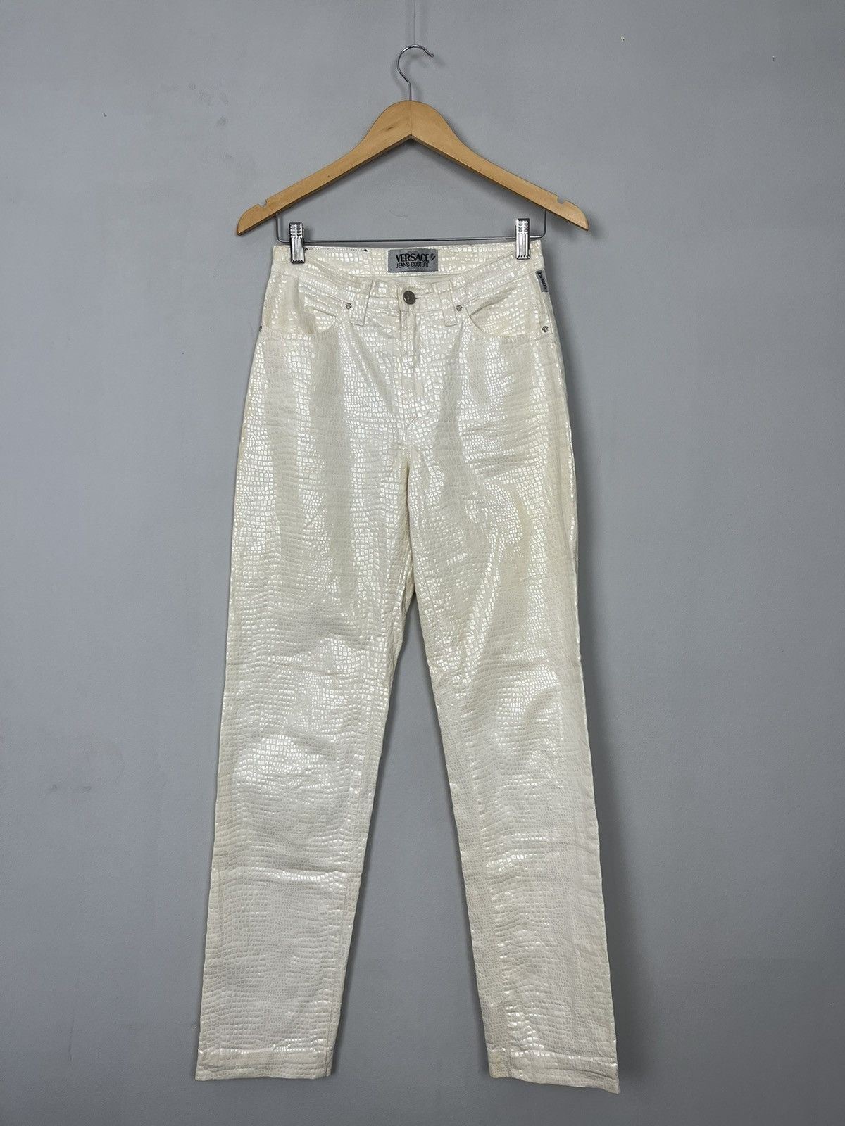 Versace × Versace Jeans Couture × Vintage Versace Jeans Couture Vintage Rare Snakeskin Pants Italy Size 29" - 6 Thumbnail