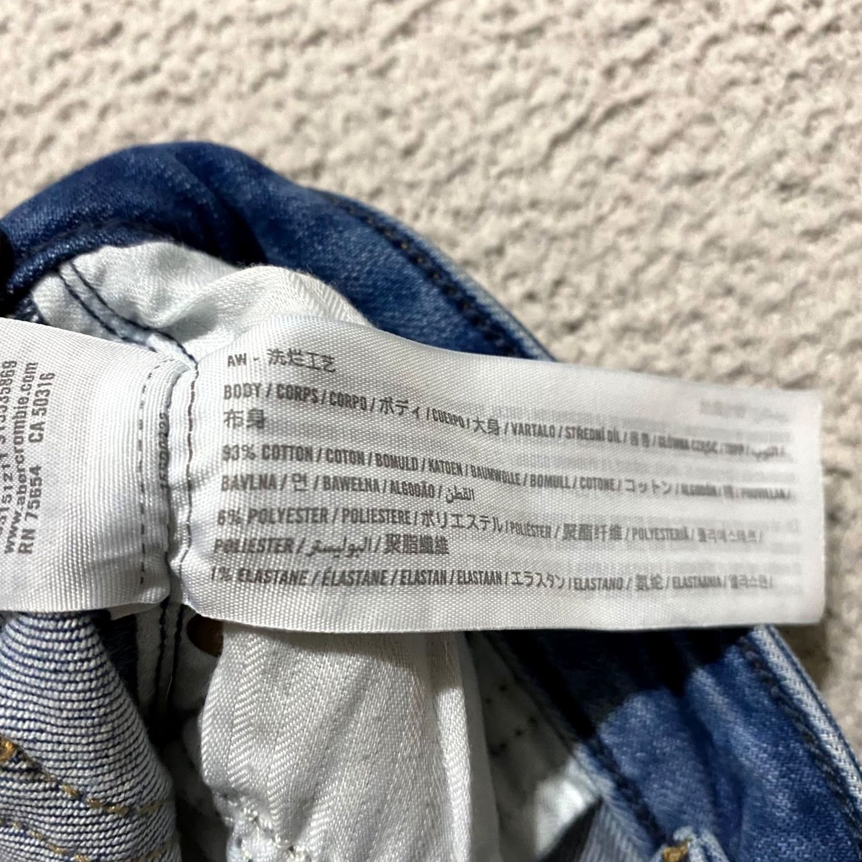 Abercrombie & Fitch Abercrombie & Fitch Jeans Womens 29 Blue Denim High Rise Skinny Distressed Cotton Blend Stretch Regular 5-Pocket Mens Womens Size 29" - 4 Thumbnail