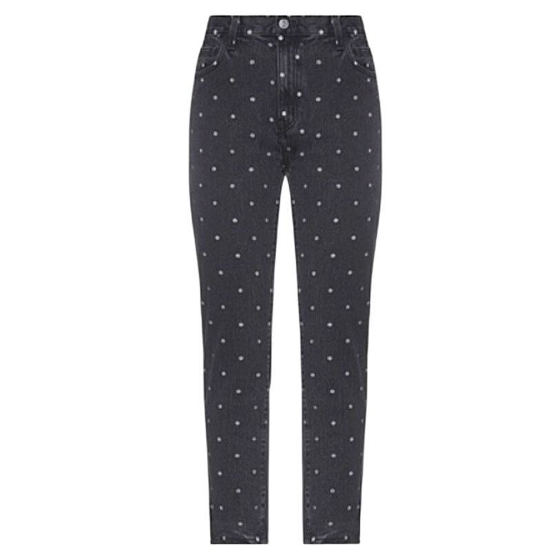 Current/Elliot Current Elliott Faded Polka Dot Easy Stiletto Jeans Black 30 Size 32" / US 10 / IT 46 - 1 Thumbnail