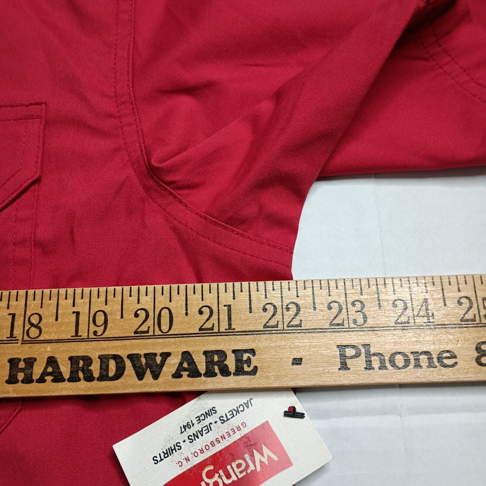 Wrangler Wrangler S/S Twill Button Up Shirt Red Relaxed Fit Size M Size US M / EU 48-50 / 2 - 4 Thumbnail