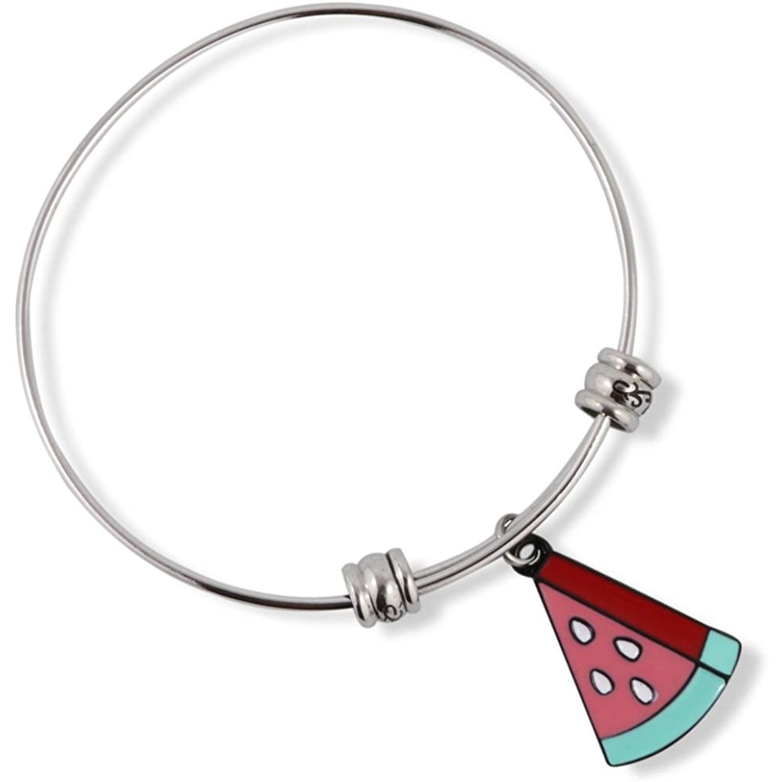 & Other Stories Watermelon Bracelet | Enamel on Metal Charm Fancy Bangle Size ONE SIZE - 1 Thumbnail