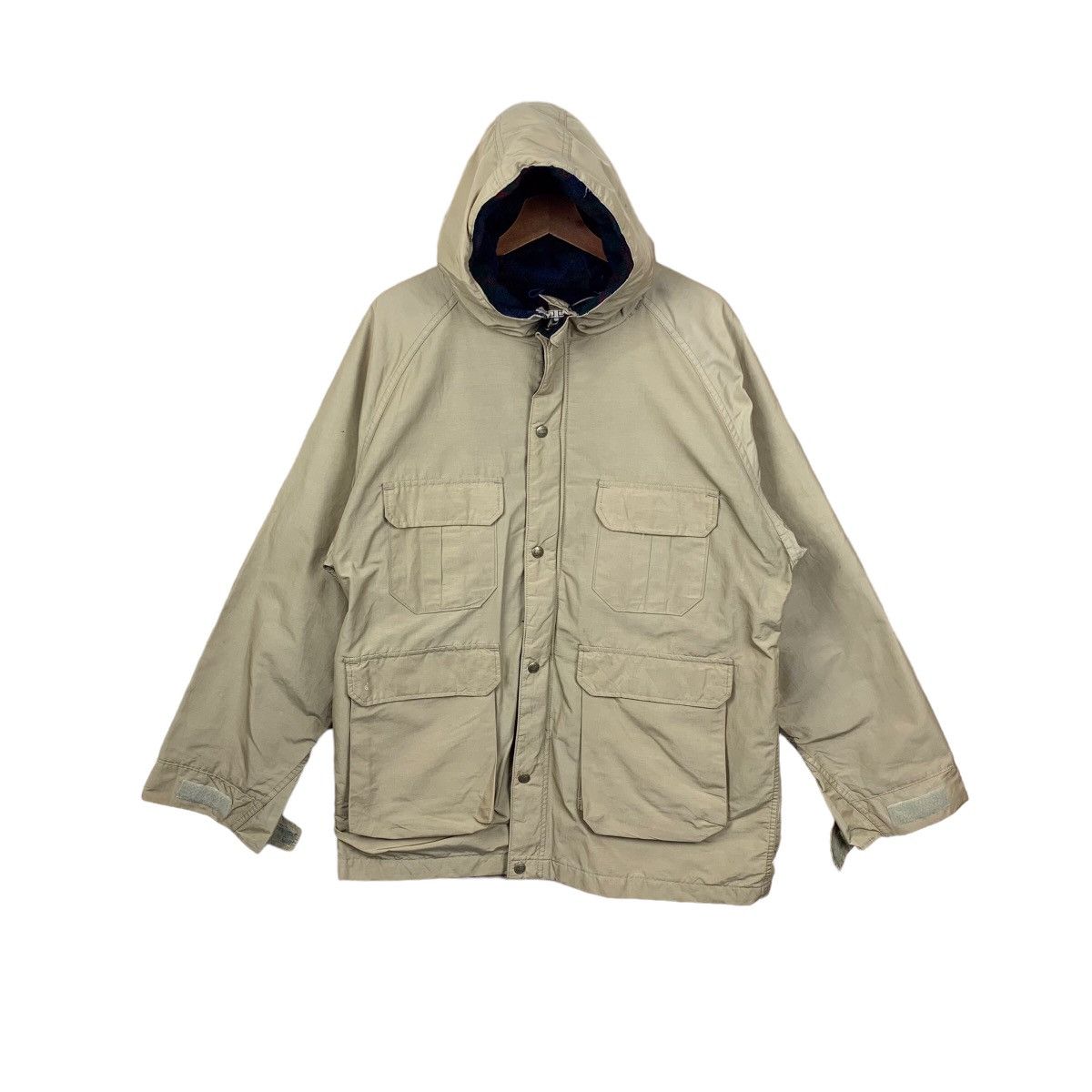 Vintage Woolrich Parka Checkered Hoodie Size Large