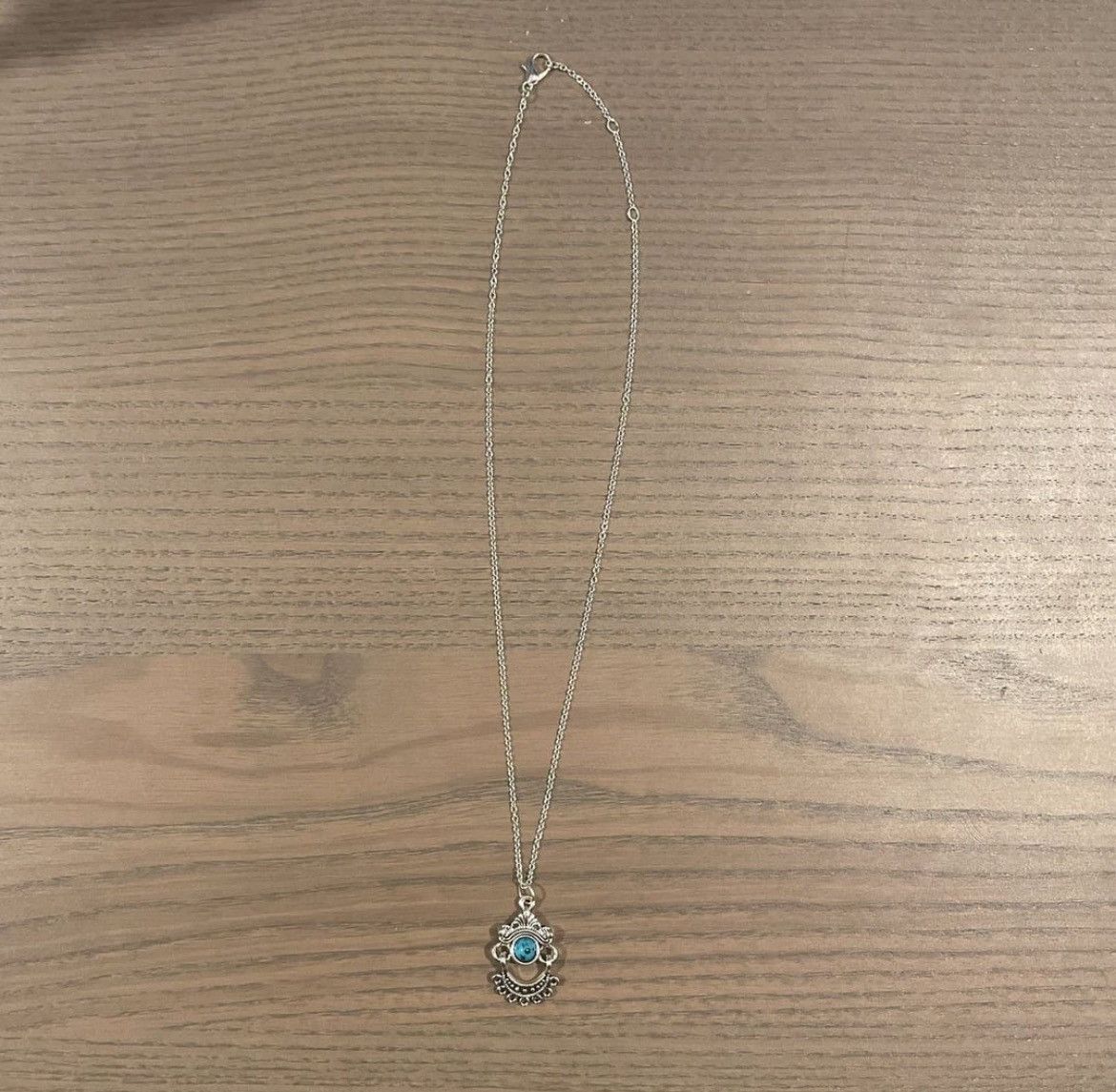 Other Tibetan Silver Pendant/Necklace with Turquoise Gemstone Bead Size ONE SIZE - 2 Thumbnail