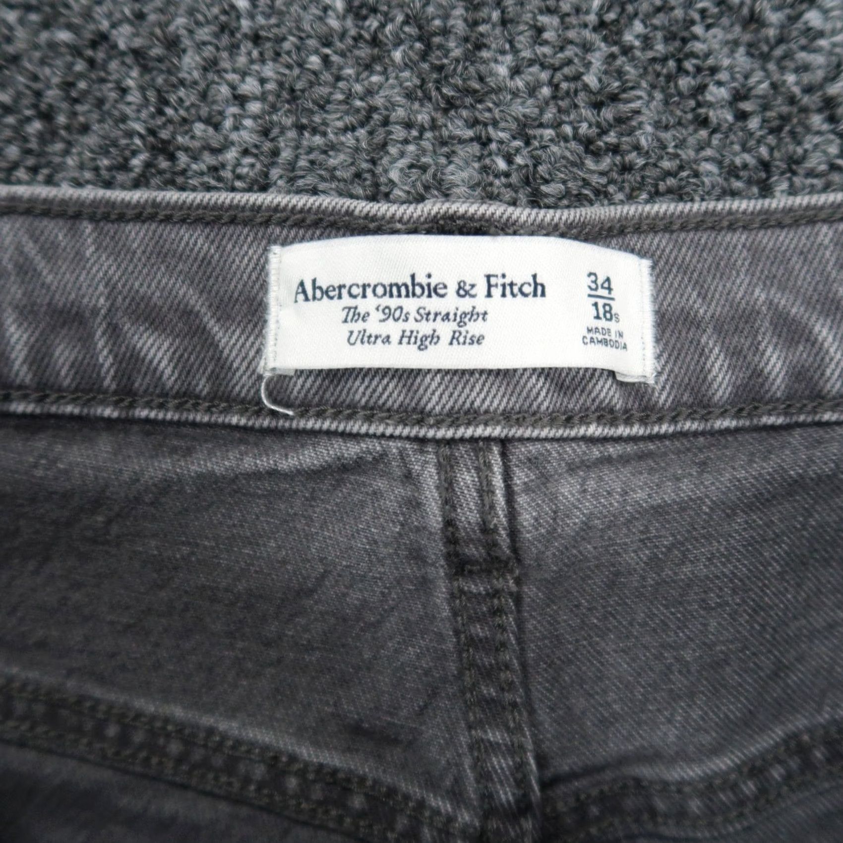 Abercrombie & Fitch Abercrombie & Fitch Jeans Womens 40x28 Gray 90s Straight Ultra High Rise NWT Size 27" / US 4 / IT 40 - 3 Thumbnail