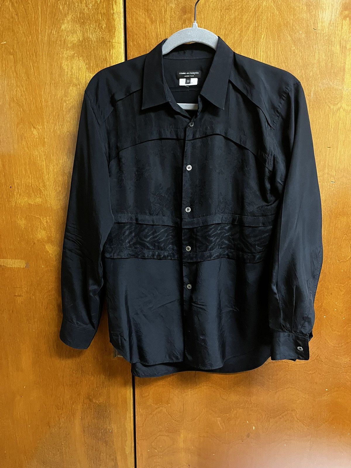 image of Comme Des Garcons Cdg Aw16 Armor Button-Up in Black, Men's (Size XS)