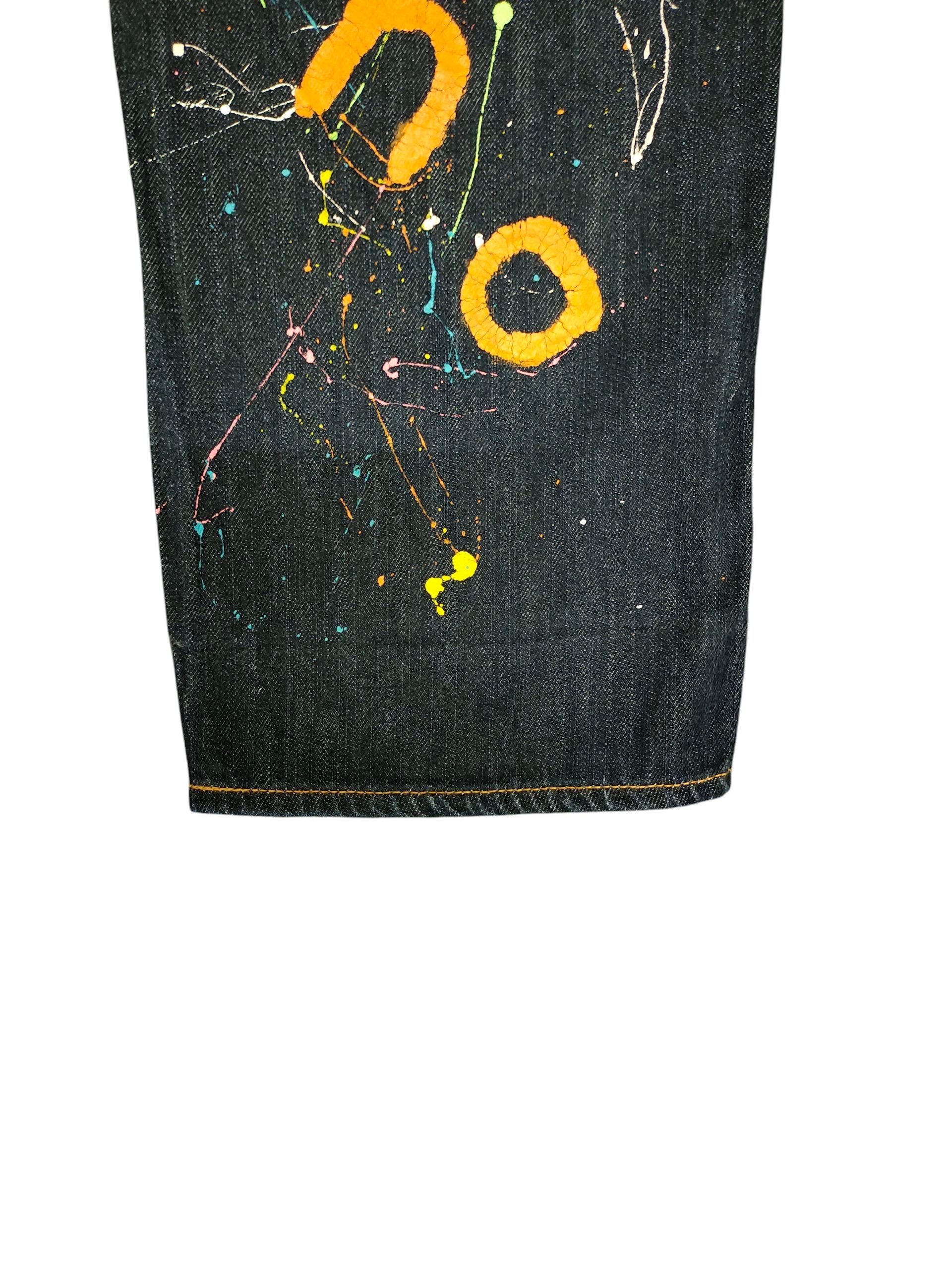 Hysteric Glamour Japanese Brand GU 'Paco Buw Juno' Paint Spash Denim Jeans Size US 34 / EU 50 - 5 Thumbnail