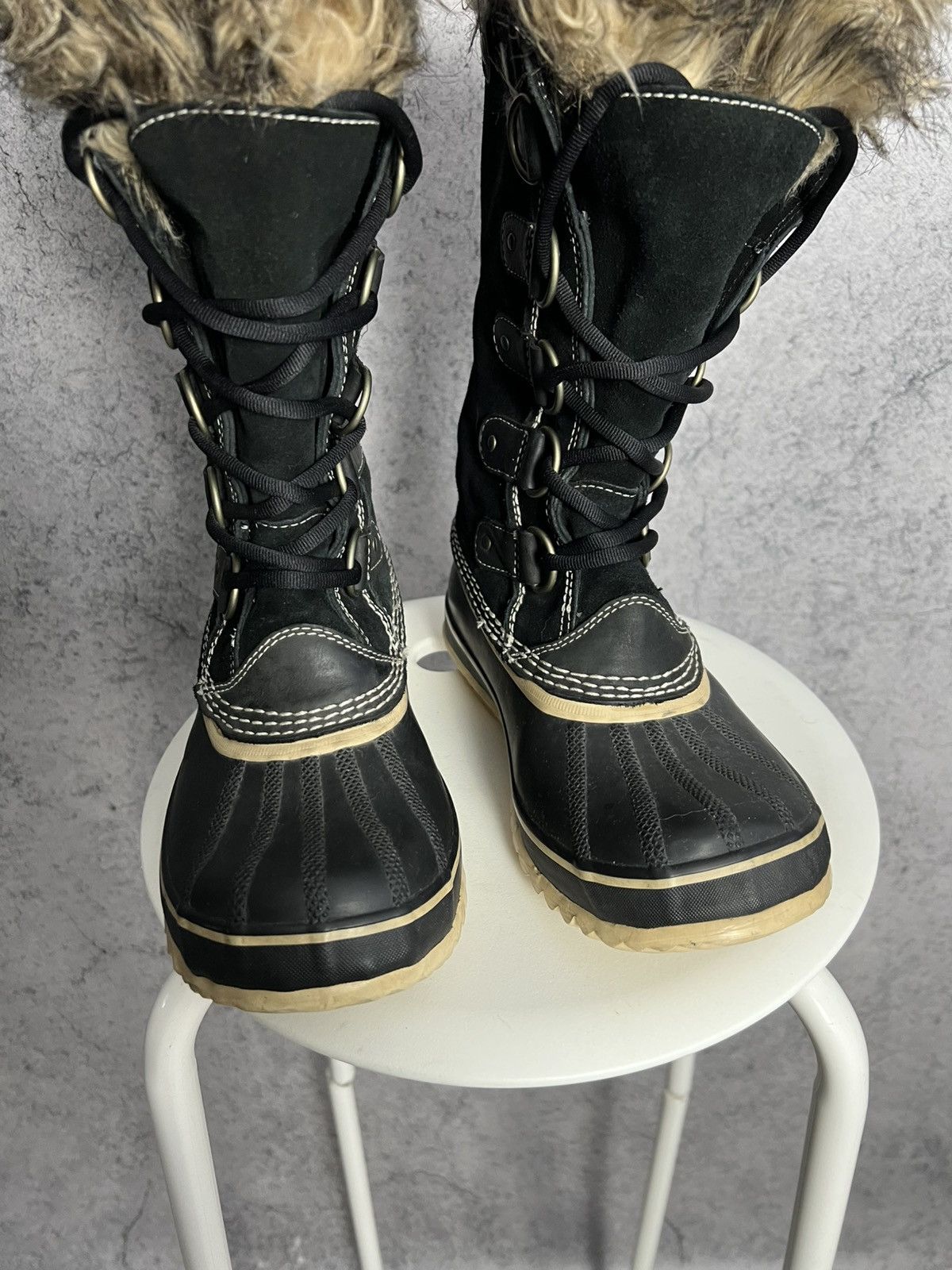 SOREL Sorel Duck Boots Faux Fur Lined Lace Up Winter Shoes Size US 6 / IT 36 - 7 Thumbnail