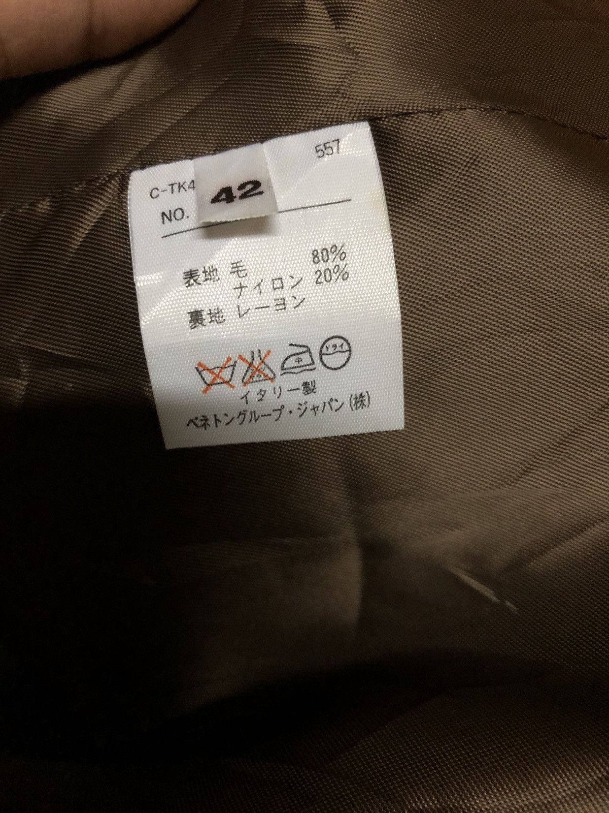 United Colors Of Benetton United Color Of Benetton Wool Long Coat Size S / US 4 / IT 40 - 4 Thumbnail