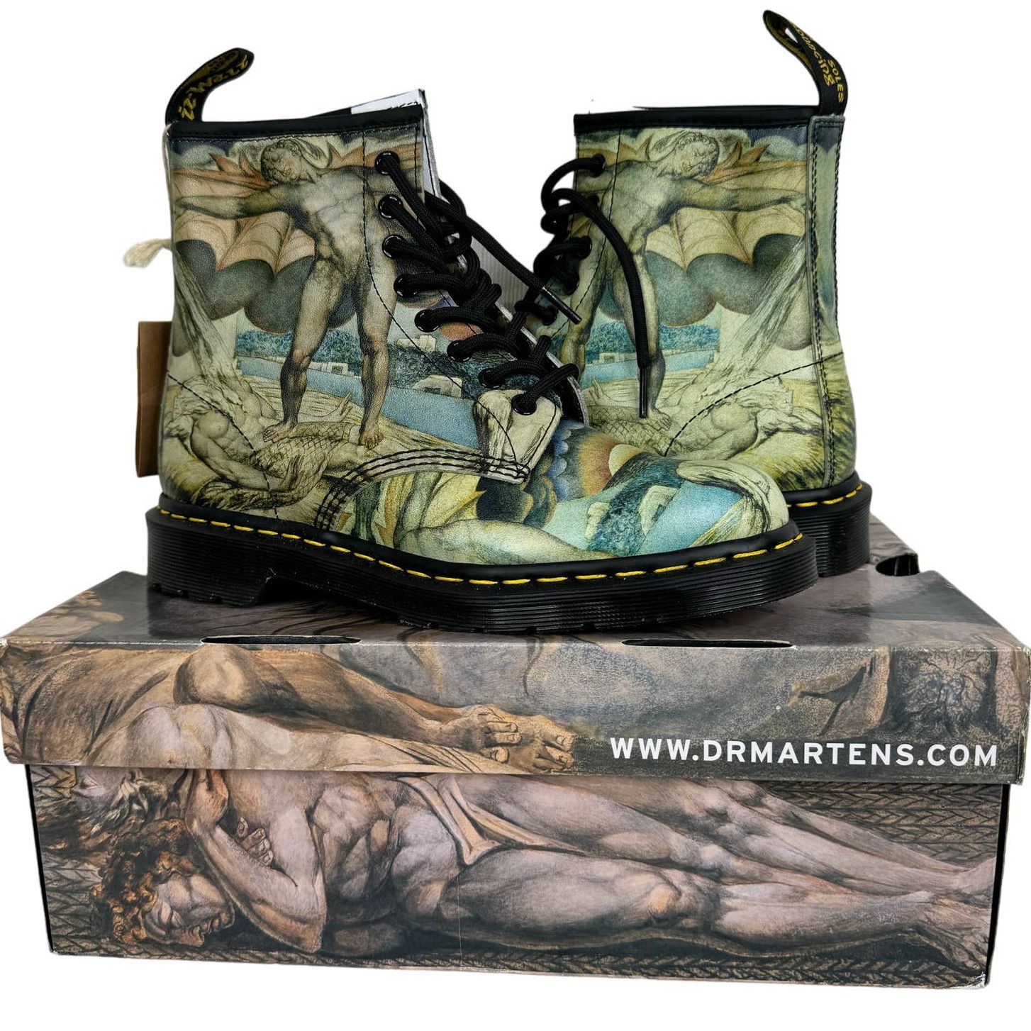 image of Dr Martens Dr. Martens Tate Museum William Blake Backhand 1460 Boots, Women's (Size 8)