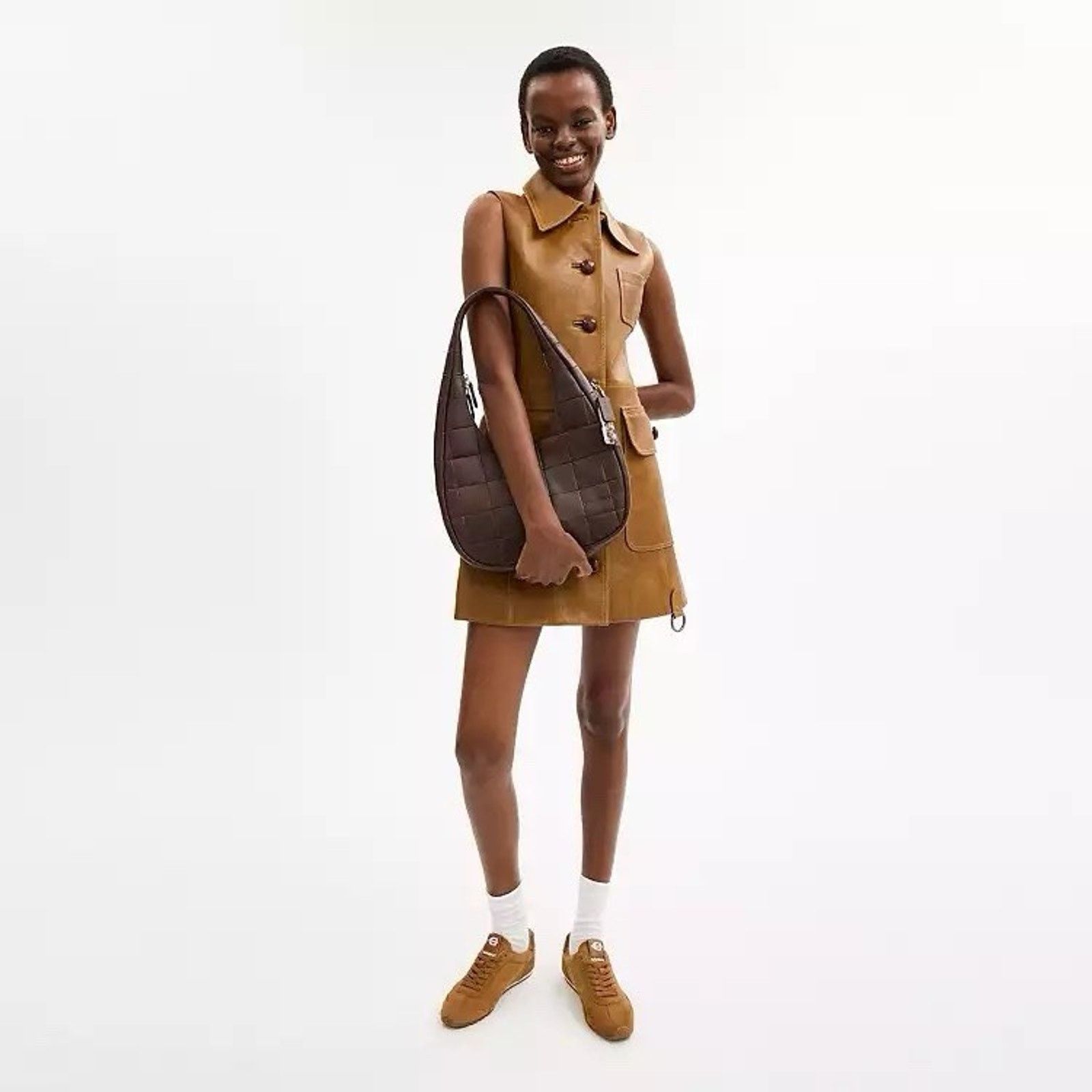 Coach NWT Coach Ego Crescent Shoulder Bag Leather Maple CCM62 Size ONE SIZE - 10 Thumbnail