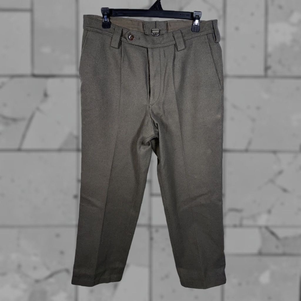 Vintage VINTAGE German Military Green Wool K48 Pants 32x29 Mens Regular 32x29 Wool Military Green Pants Size US 32 / EU 48 - 1 Thumbnail