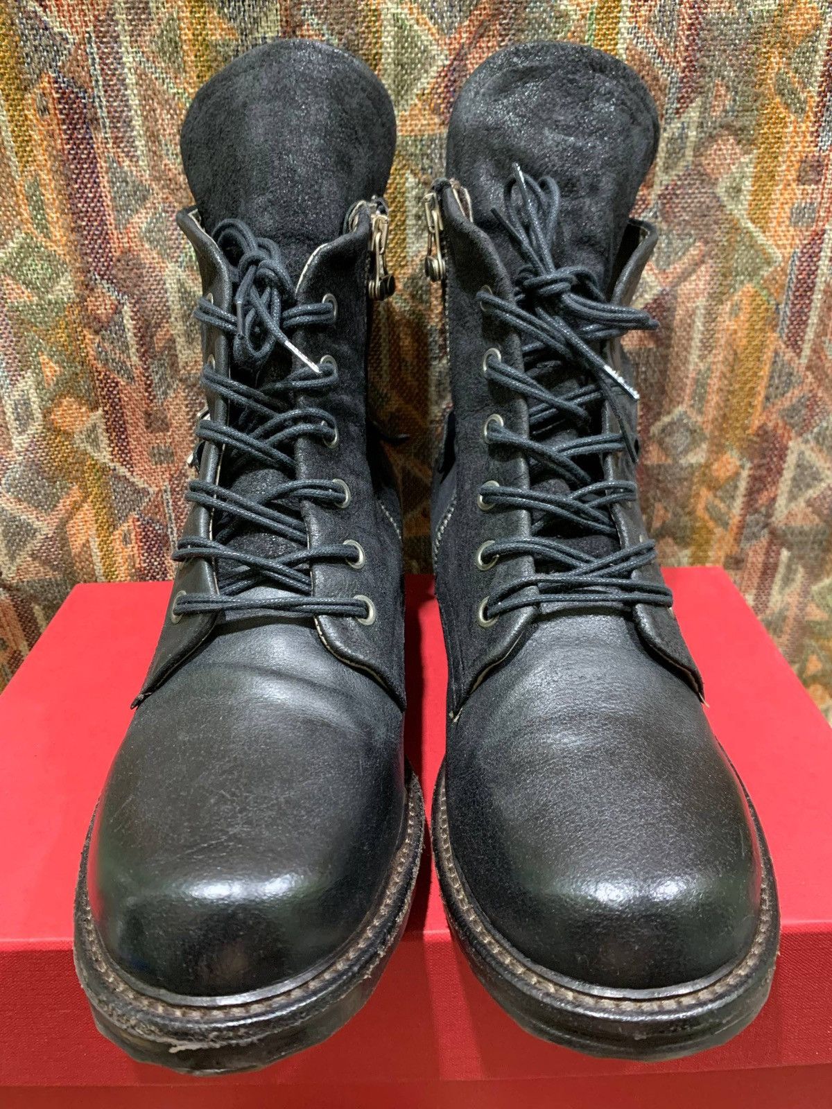 A.S.98 A.S.98 Airstep Black Leather Dibla Combat Biker Ankle Boots Size US 9 / IT 39 - 6 Thumbnail